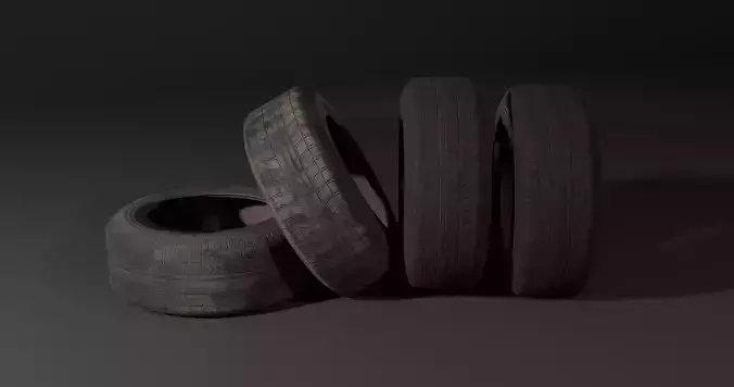 Tyre - Tyer - Low poly with LODS
