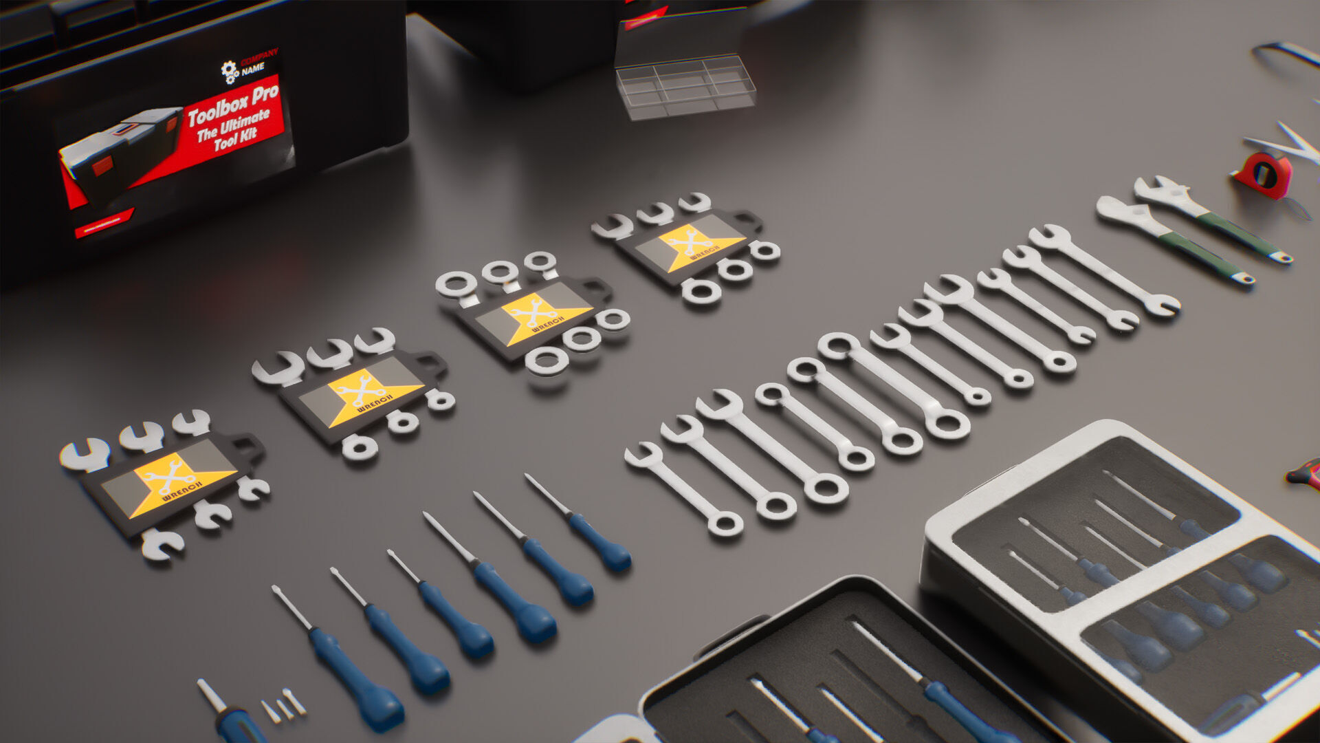 Tools Pack Low-poly 3D model_14