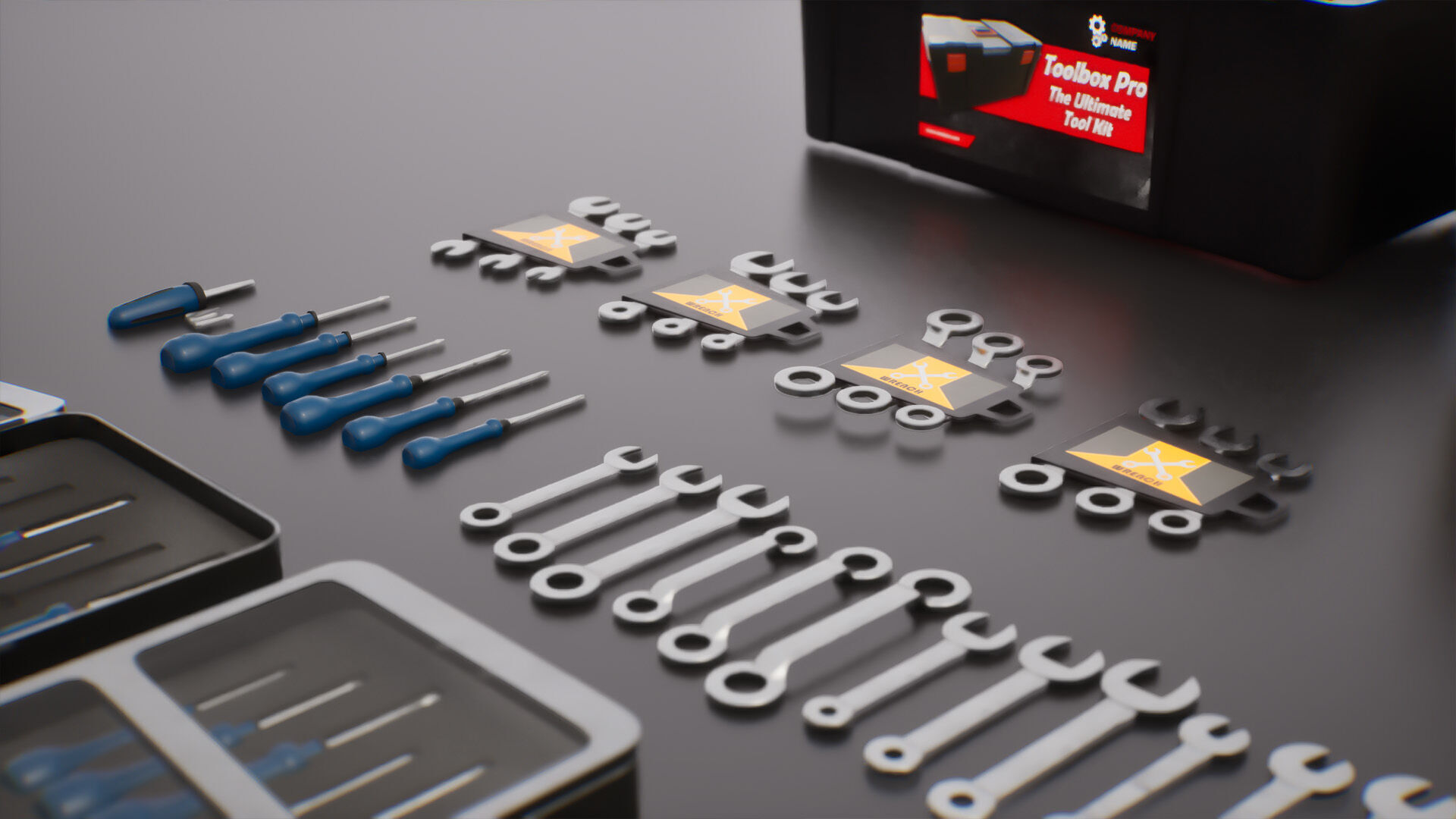 Tools Pack Low-poly 3D model_11