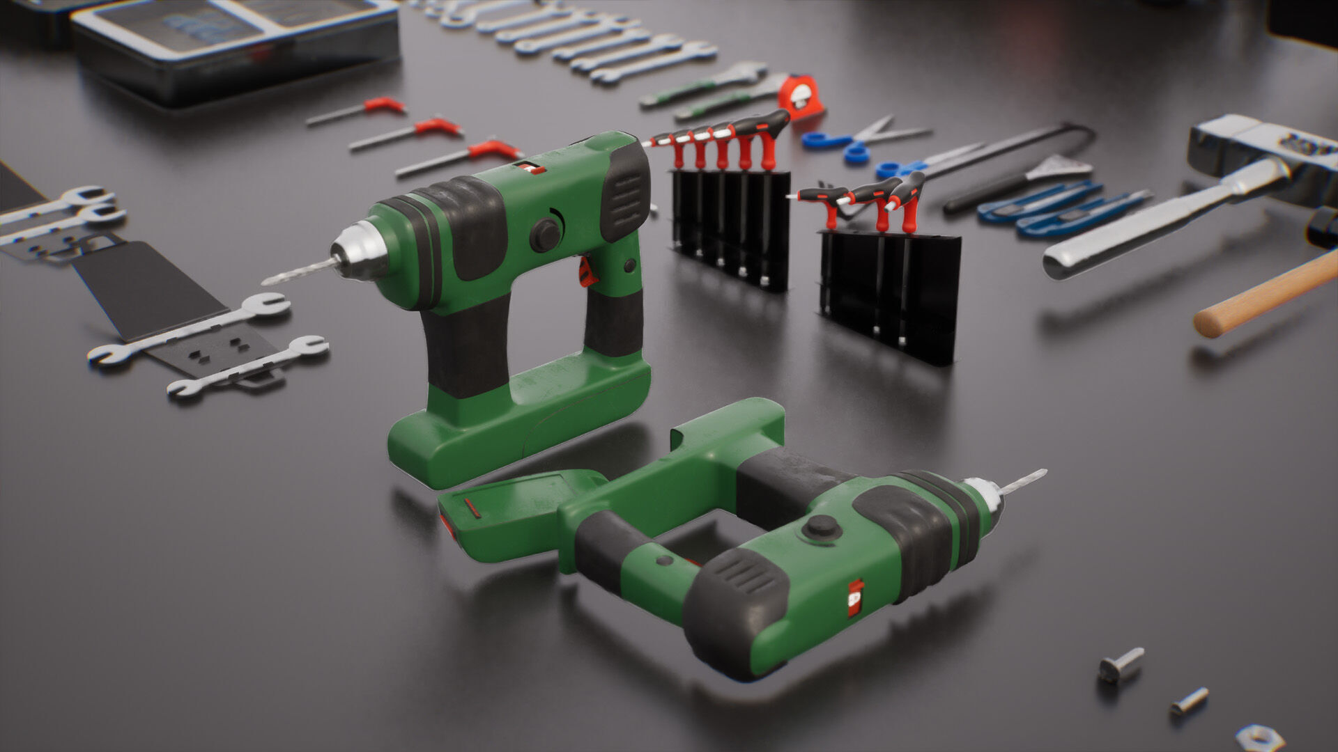 Tools Pack Low-poly 3D model_10