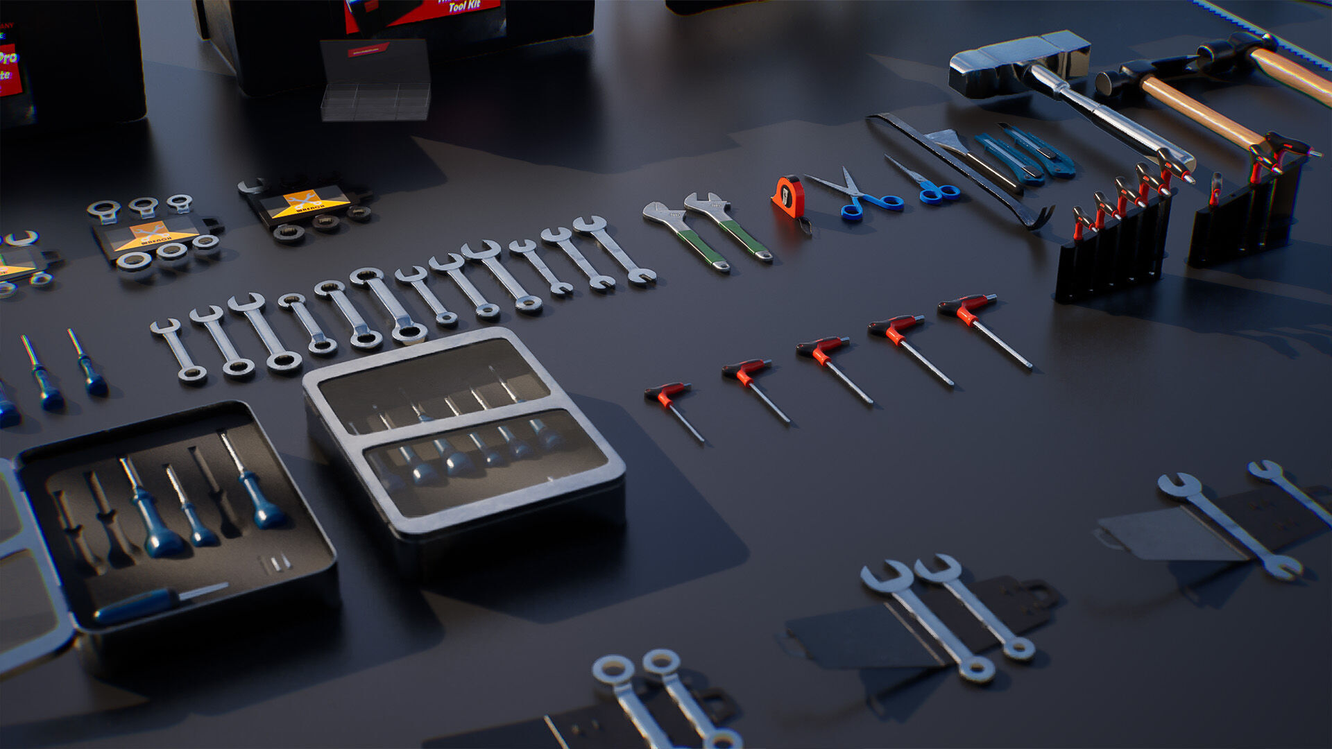 Tools Pack Low-poly 3D model_6