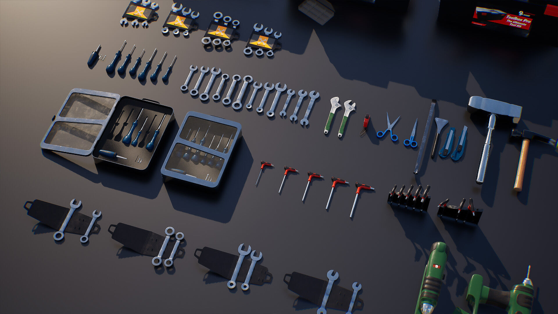 Tools Pack Low-poly 3D model_4