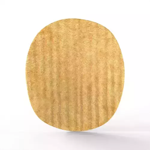 Realistic Ribbed potato chip with Detailed Texture