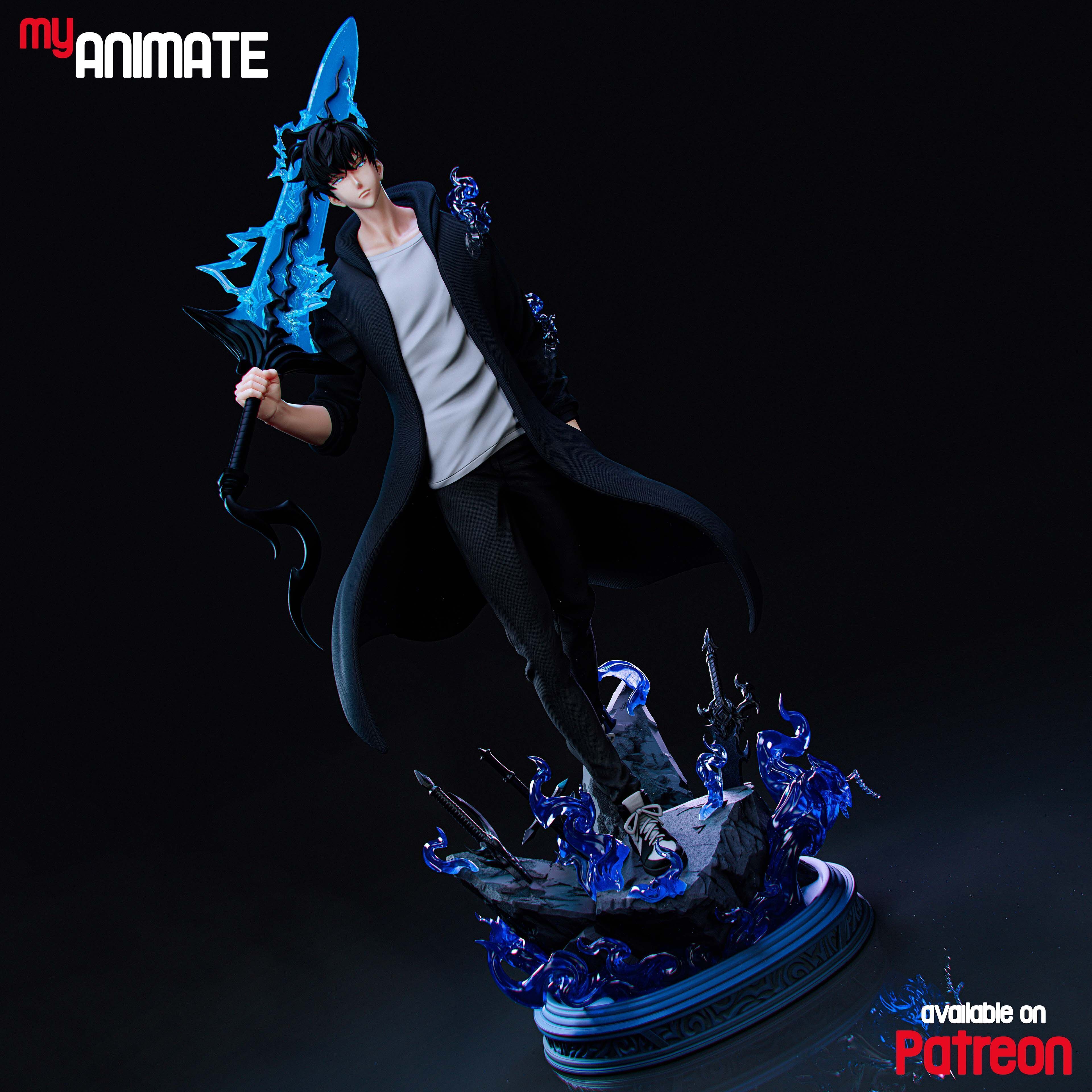 Sung Jinwoo from Solo Leveling - myAnimate 3D print model_1