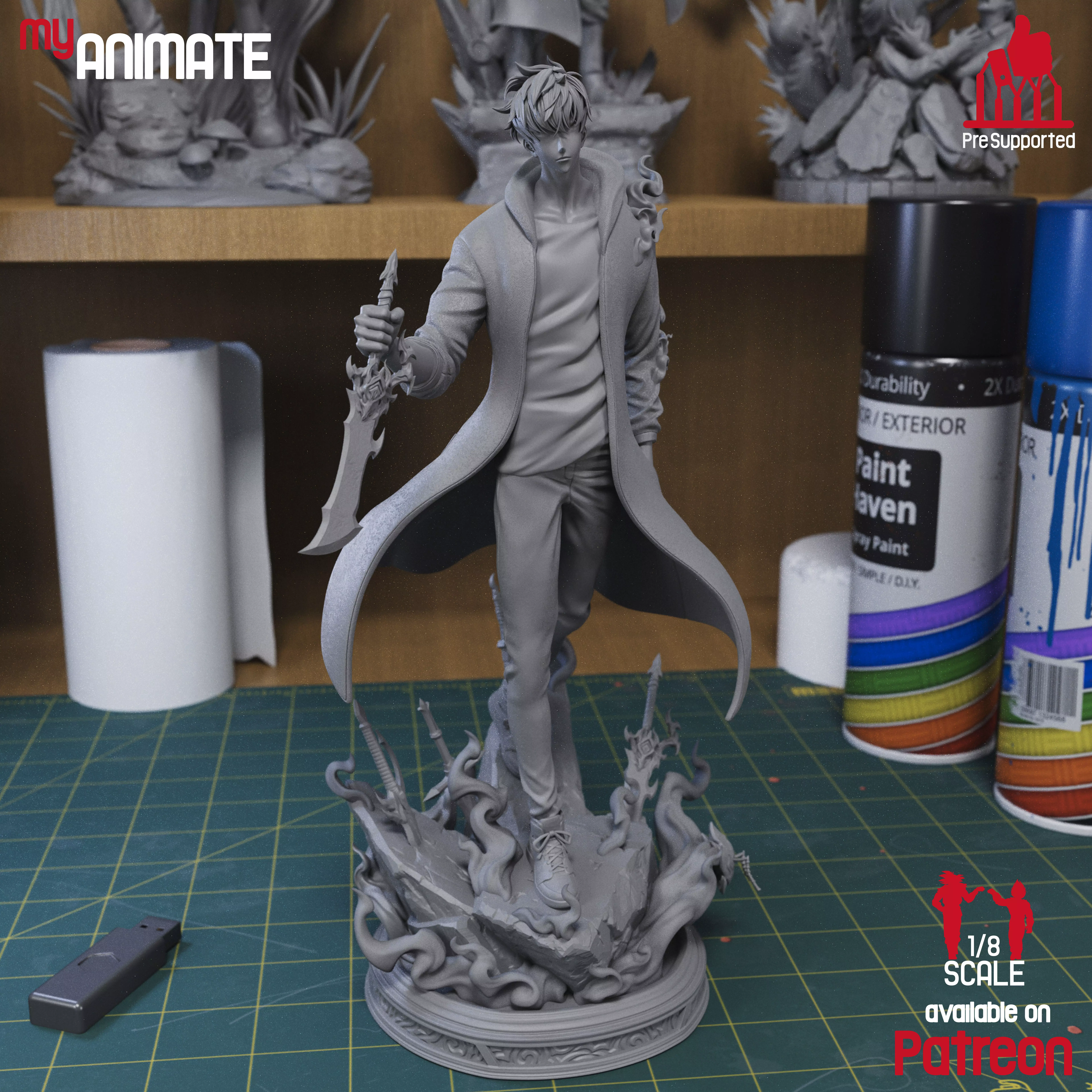 Sung Jinwoo from Solo Leveling - myAnimate 3D print model_8