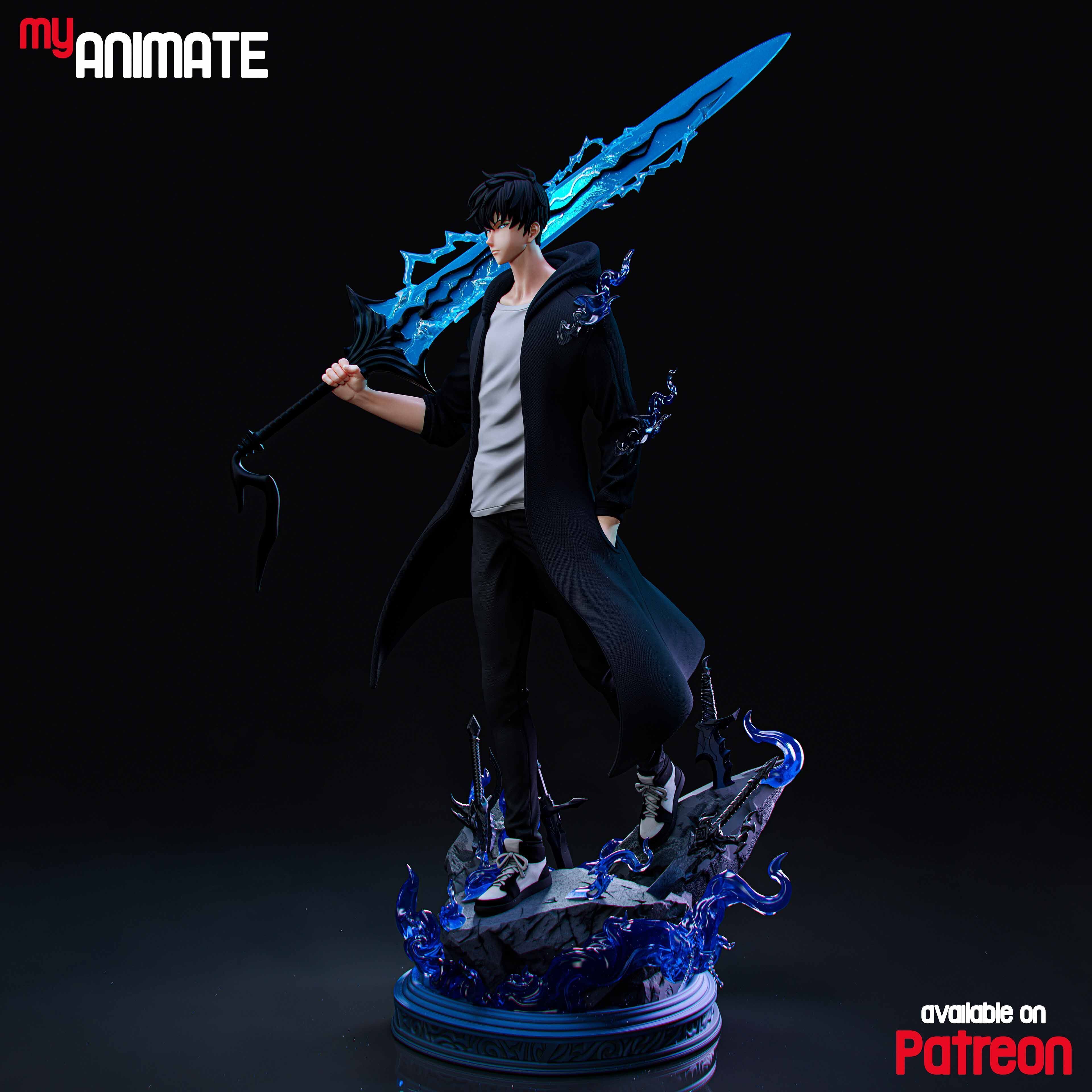 Sung Jinwoo from Solo Leveling - myAnimate 3D print model_3