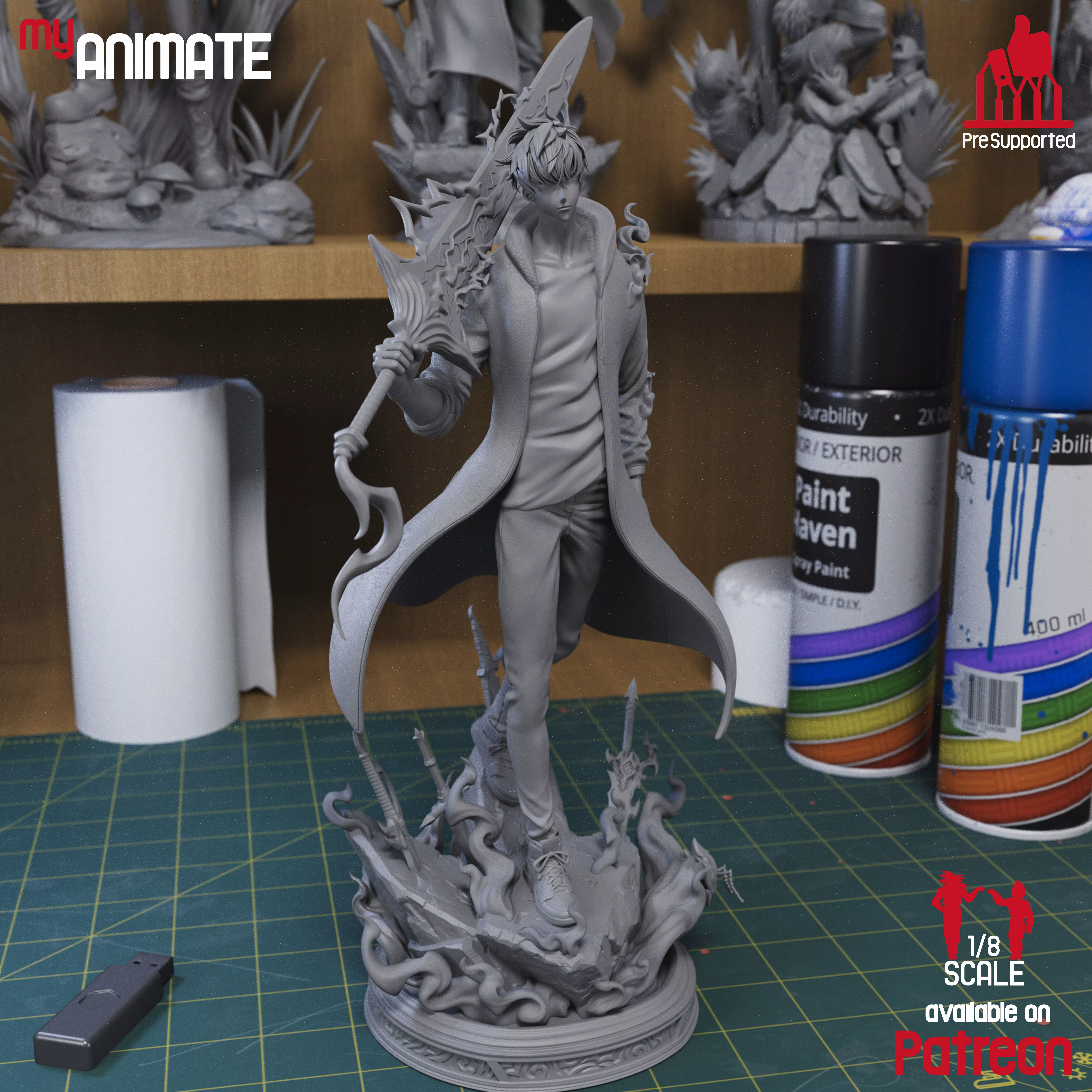 Sung Jinwoo from Solo Leveling - myAnimate 3D print model_7