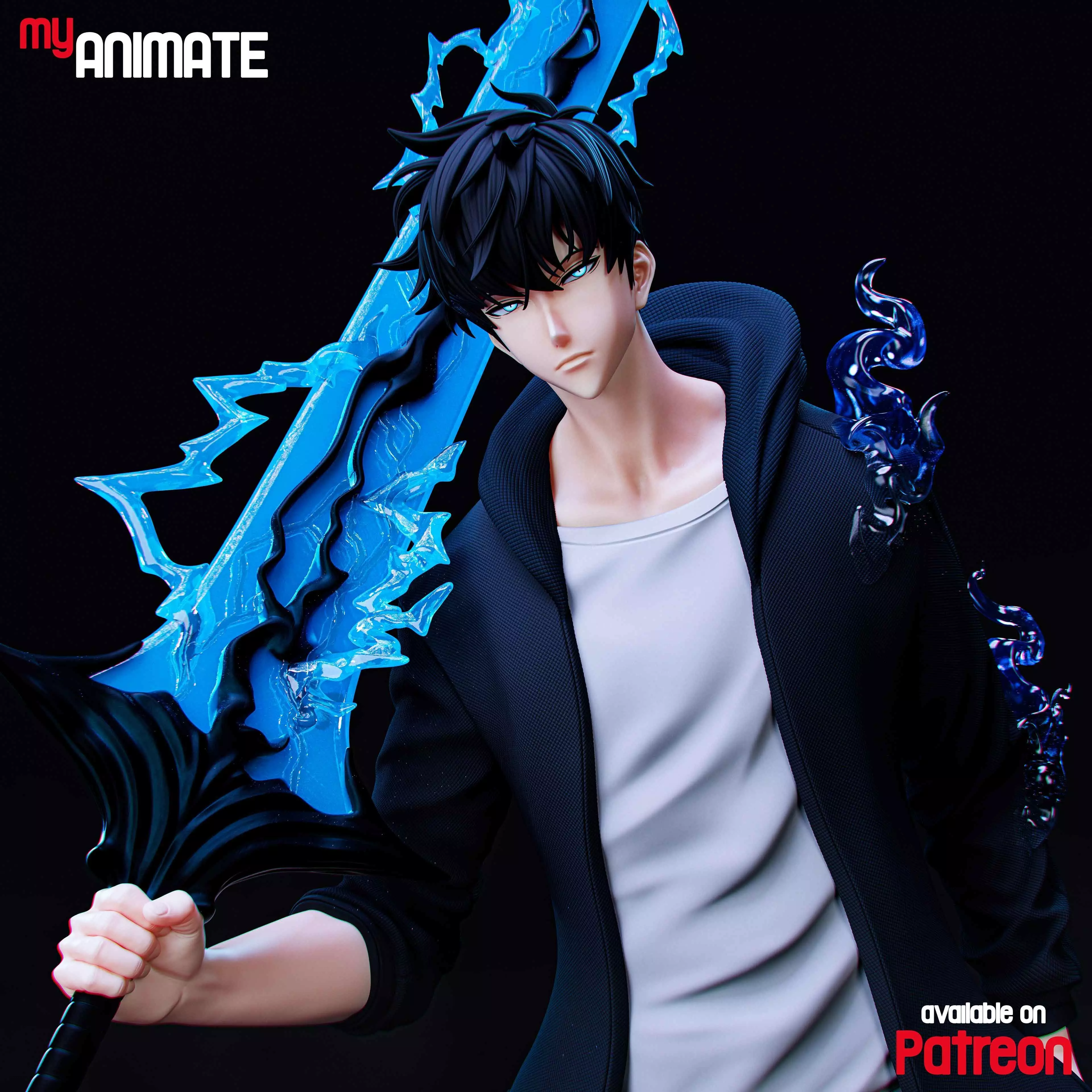 Sung Jinwoo from Solo Leveling - myAnimate 3D print model_0