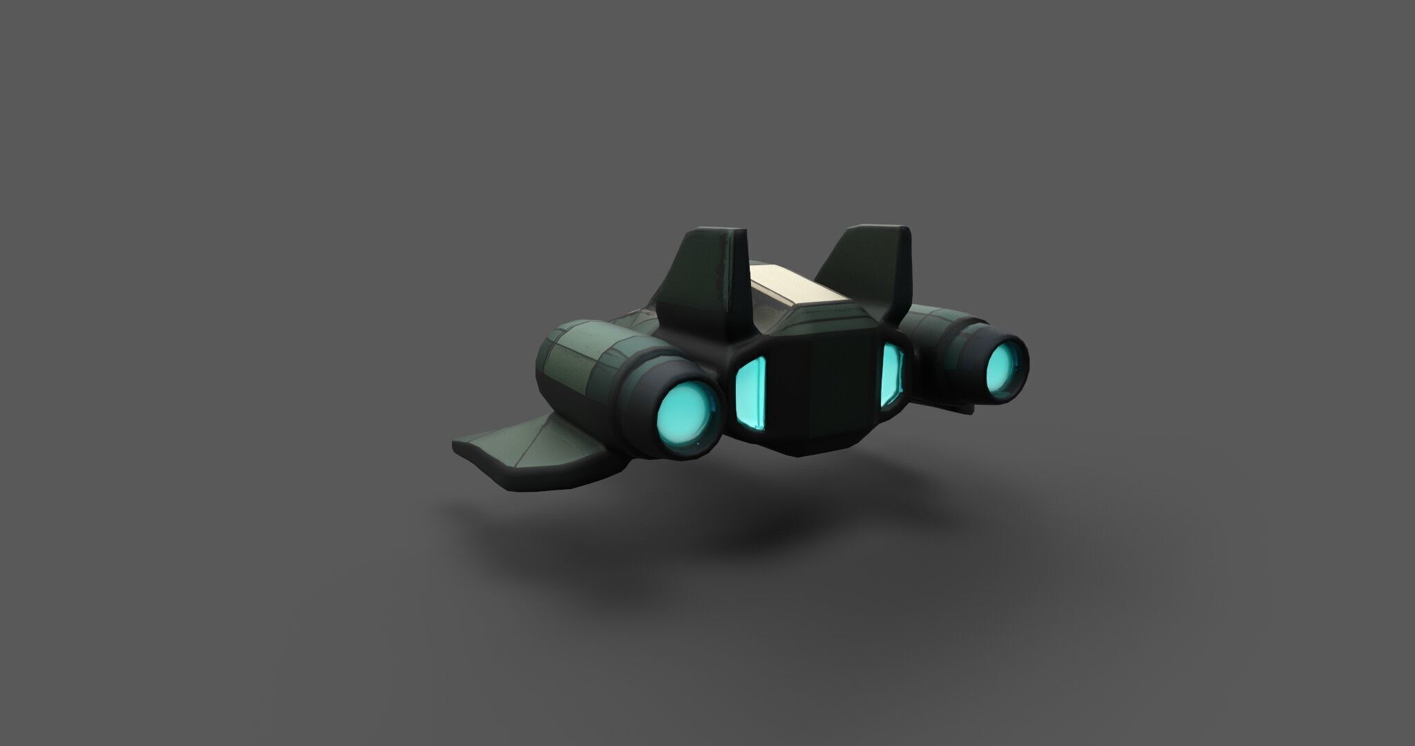 AstraNova Starfighter Low-poly 3D model_9
