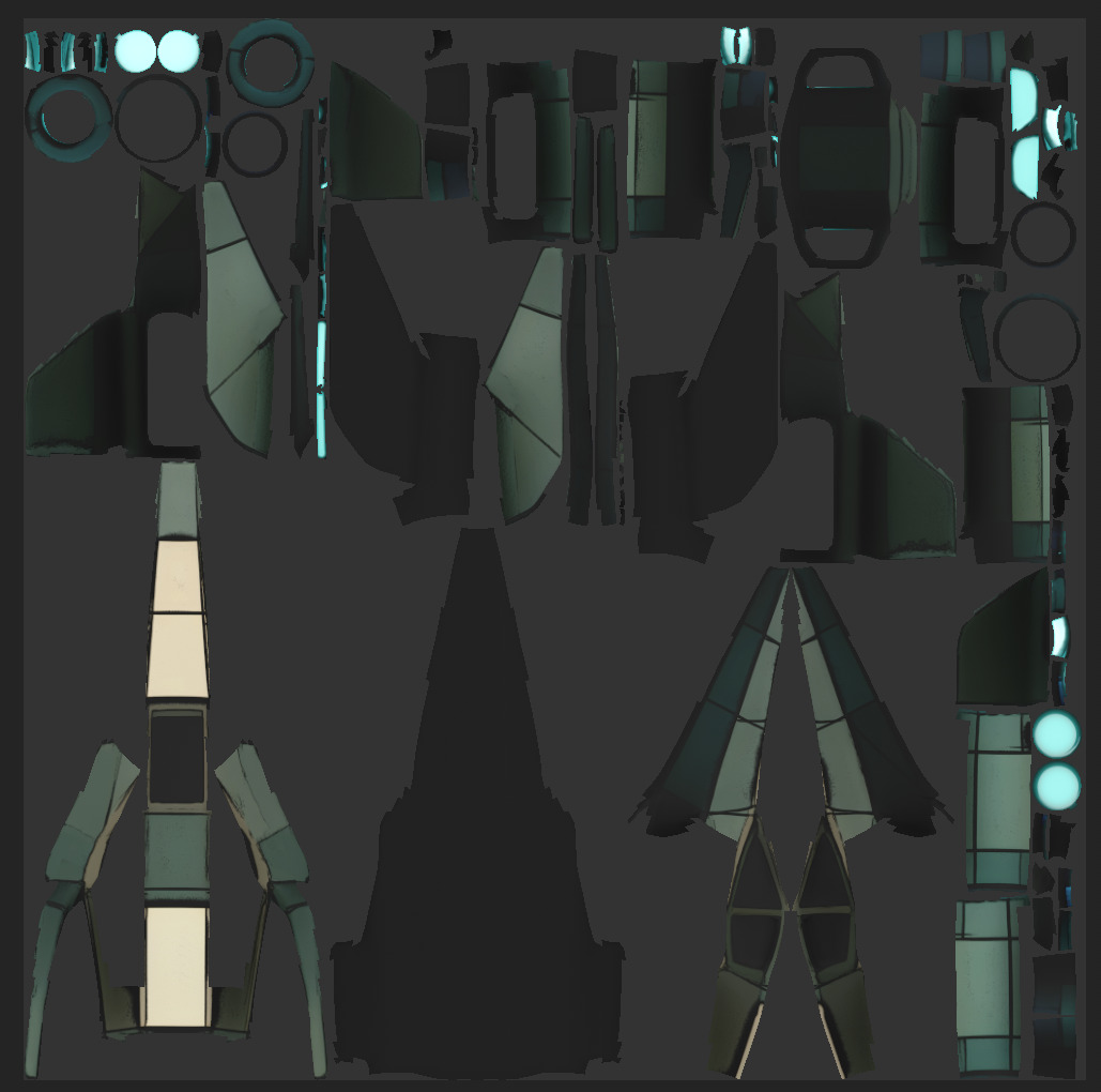 AstraNova Starfighter Low-poly 3D model_36