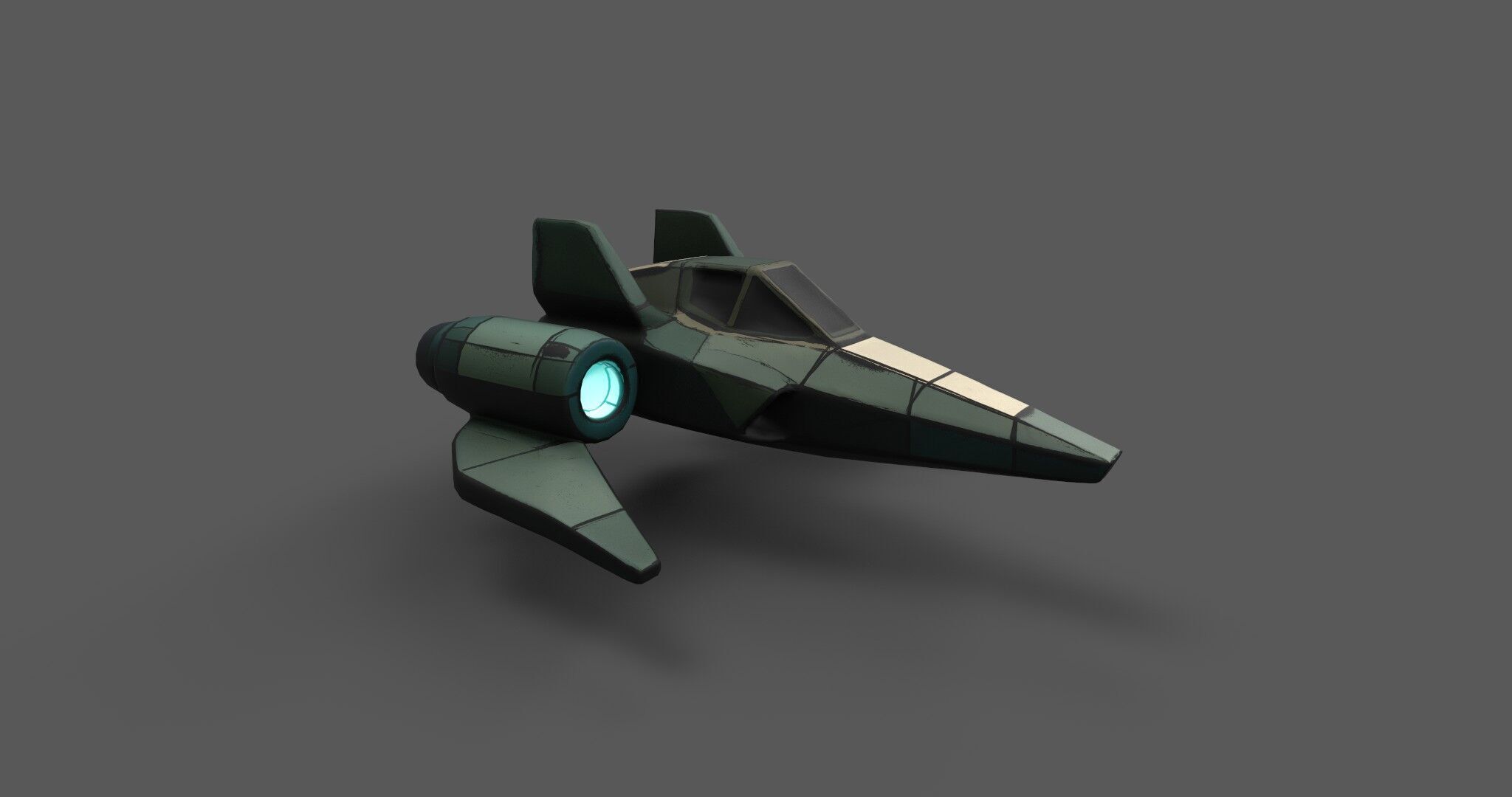AstraNova Starfighter Low-poly 3D model_14