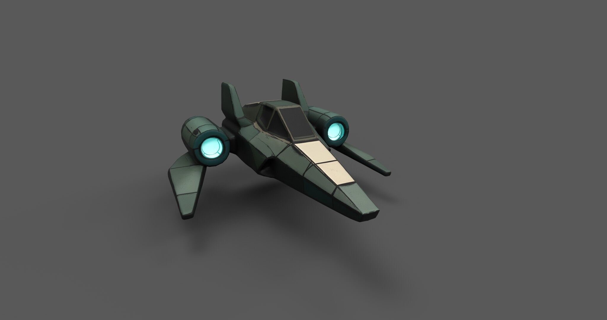 AstraNova Starfighter Low-poly 3D model_15