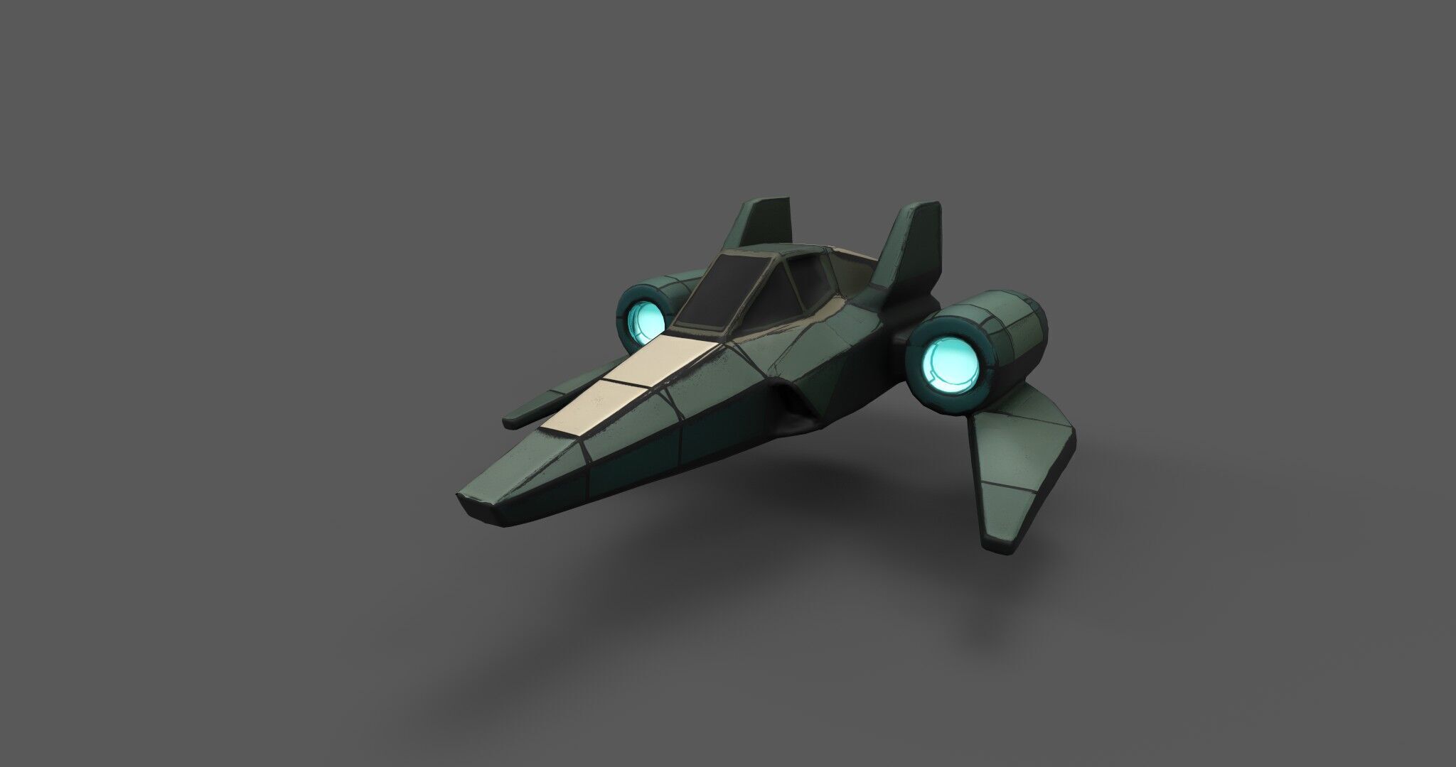 AstraNova Starfighter Low-poly 3D model_7