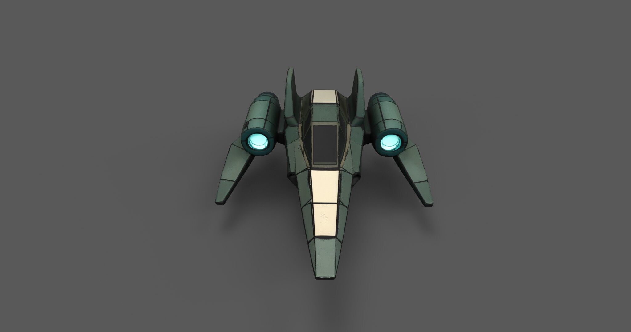 AstraNova Starfighter Low-poly 3D model_1