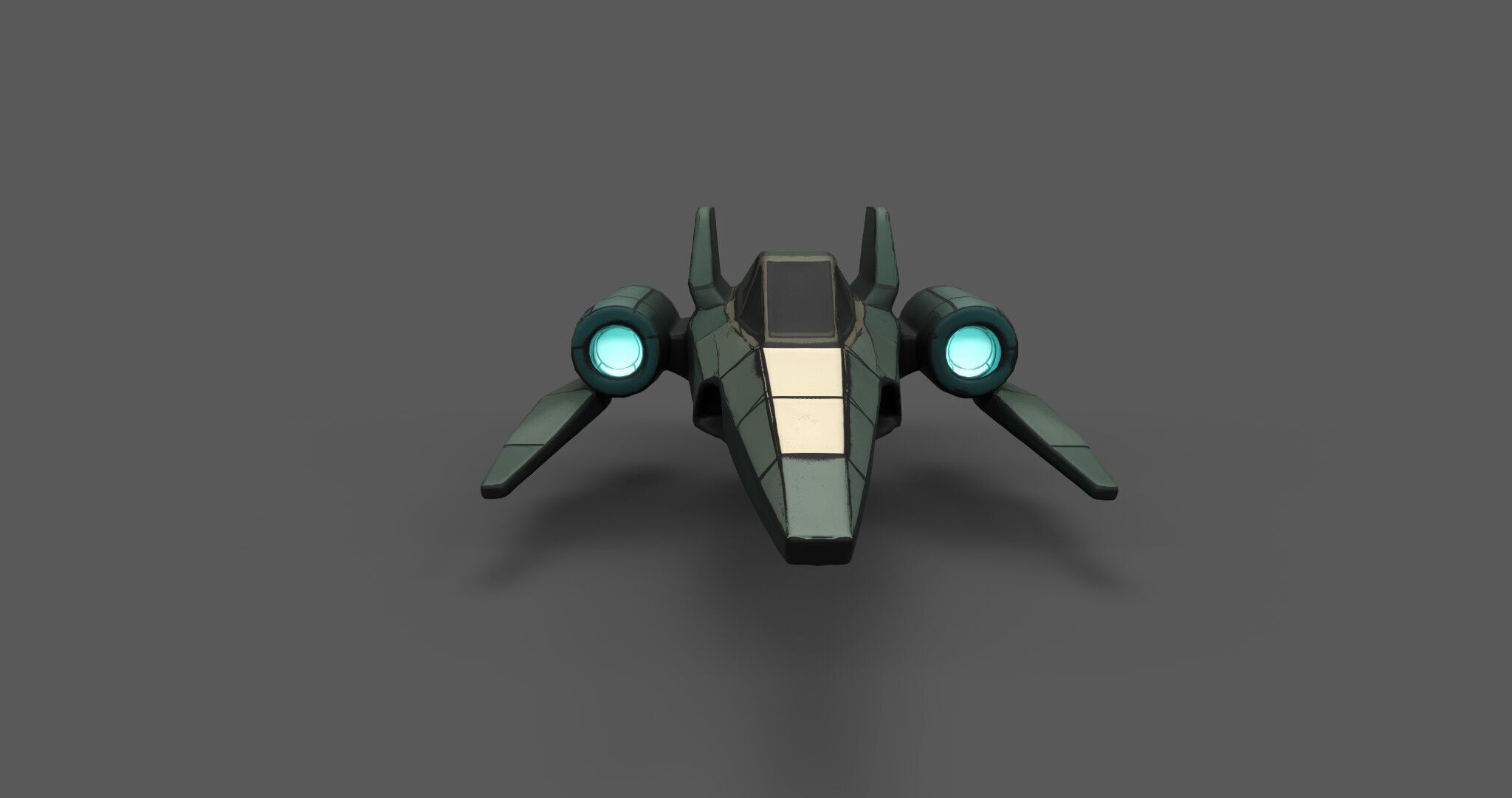 AstraNova Starfighter Low-poly 3D model_3
