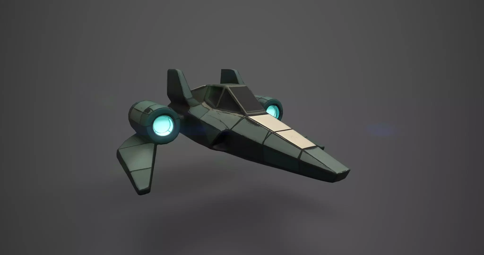 AstraNova Starfighter Low-poly 3D model_0