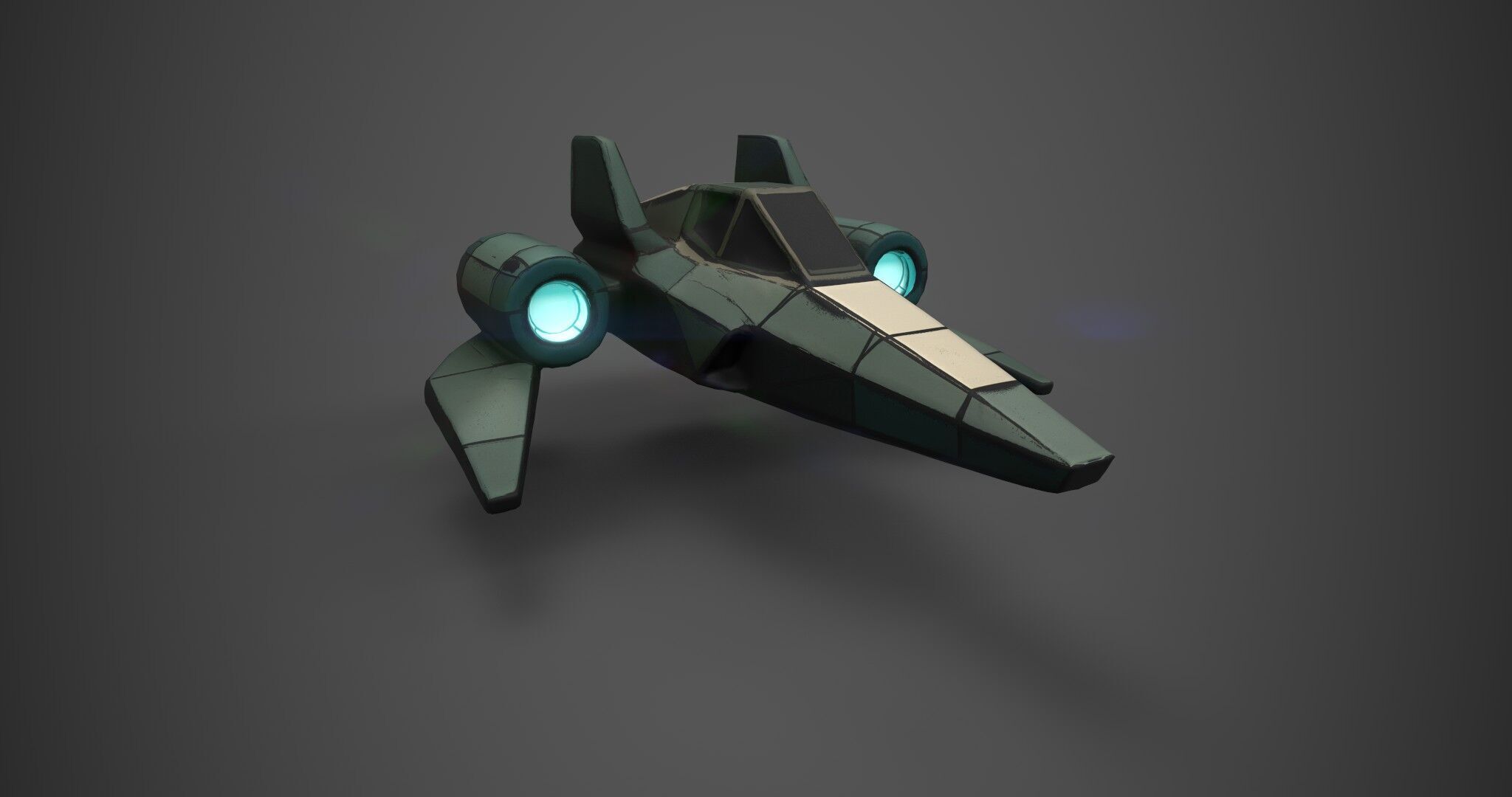 AstraNova Starfighter Low-poly 3D model_2