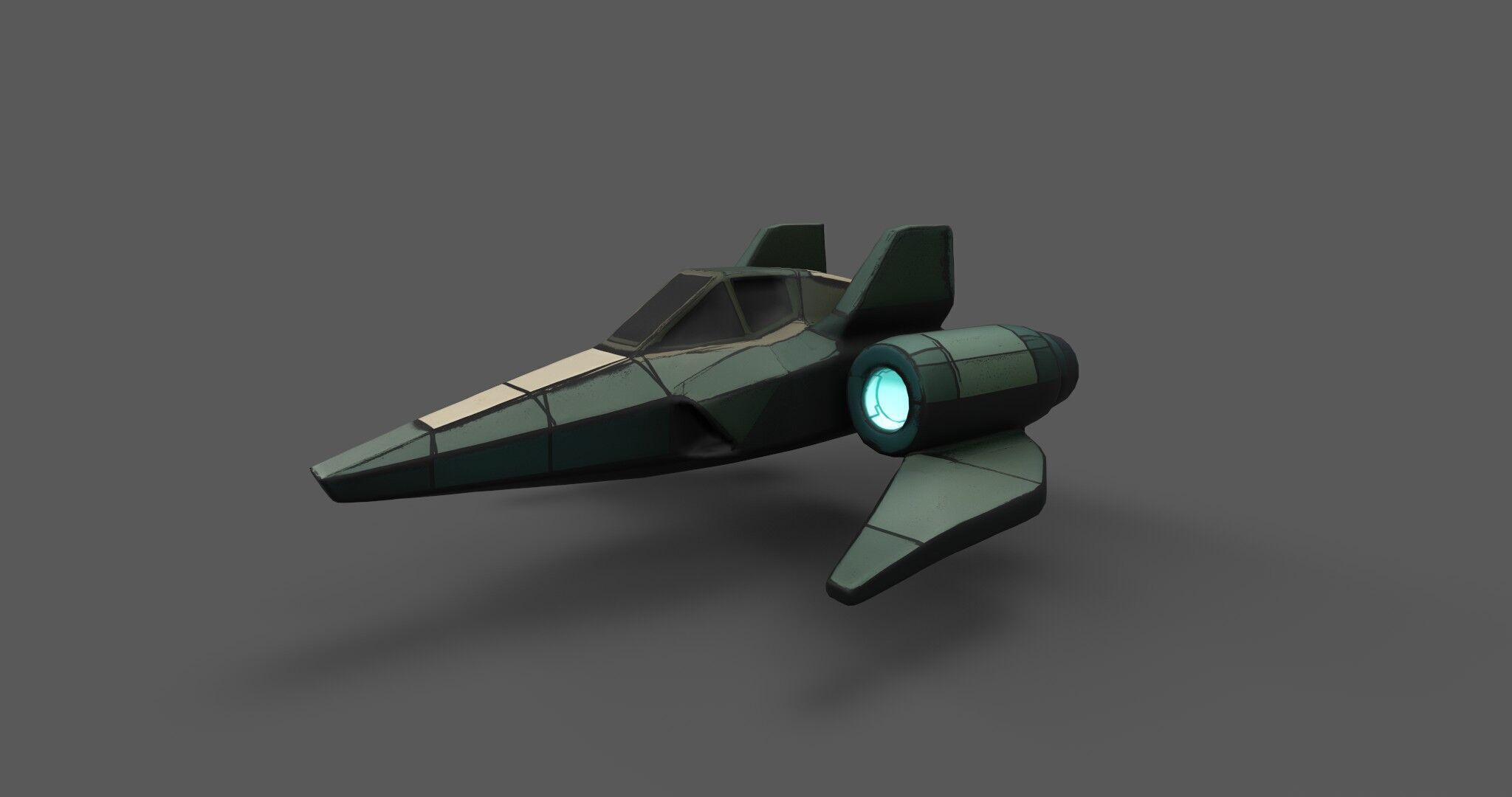 AstraNova Starfighter Low-poly 3D model_5