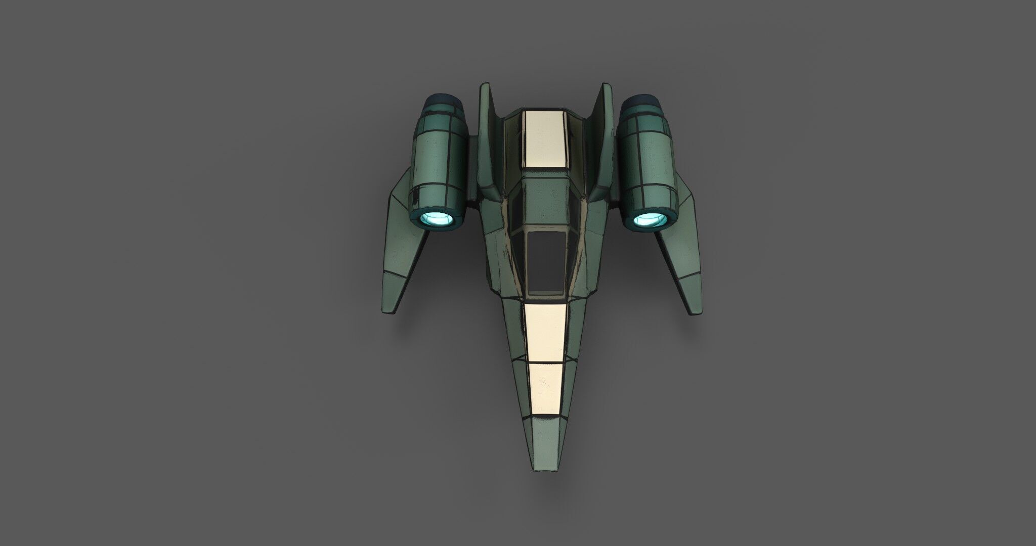 AstraNova Starfighter Low-poly 3D model_19