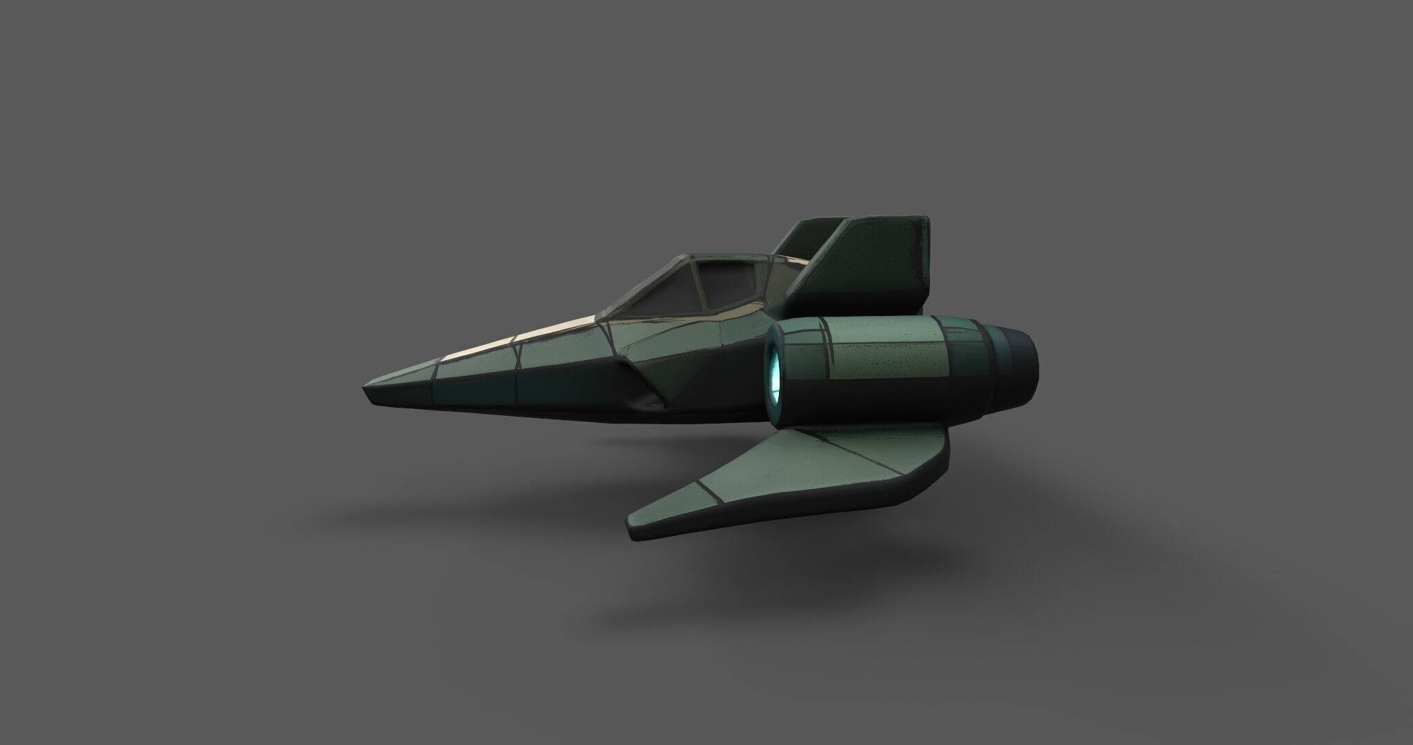AstraNova Starfighter Low-poly 3D model_16