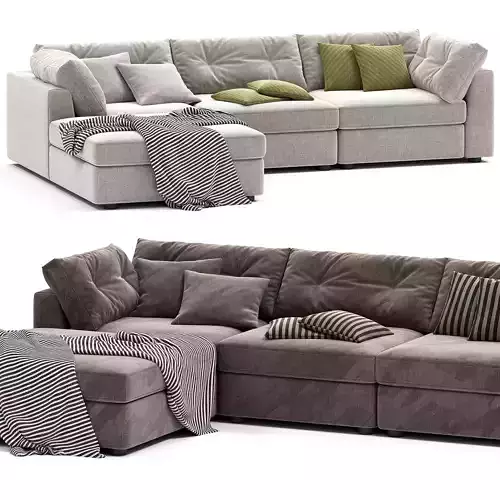 Sohla 4 Piece L Shaped Grey Boucle Sectional Sofa