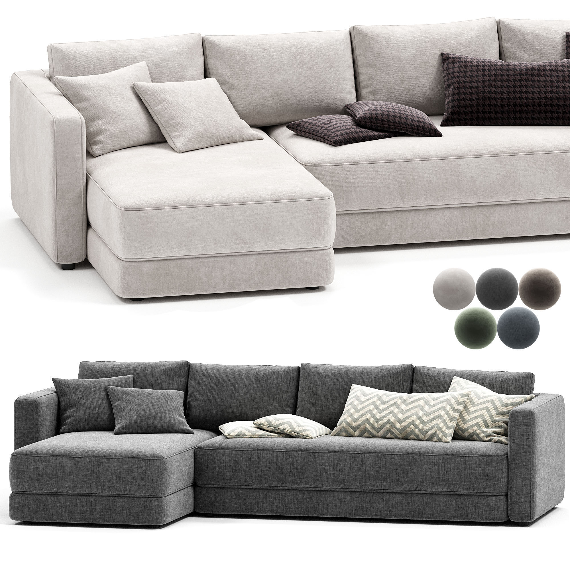 Scale Pre configured Sofa 3D model_3