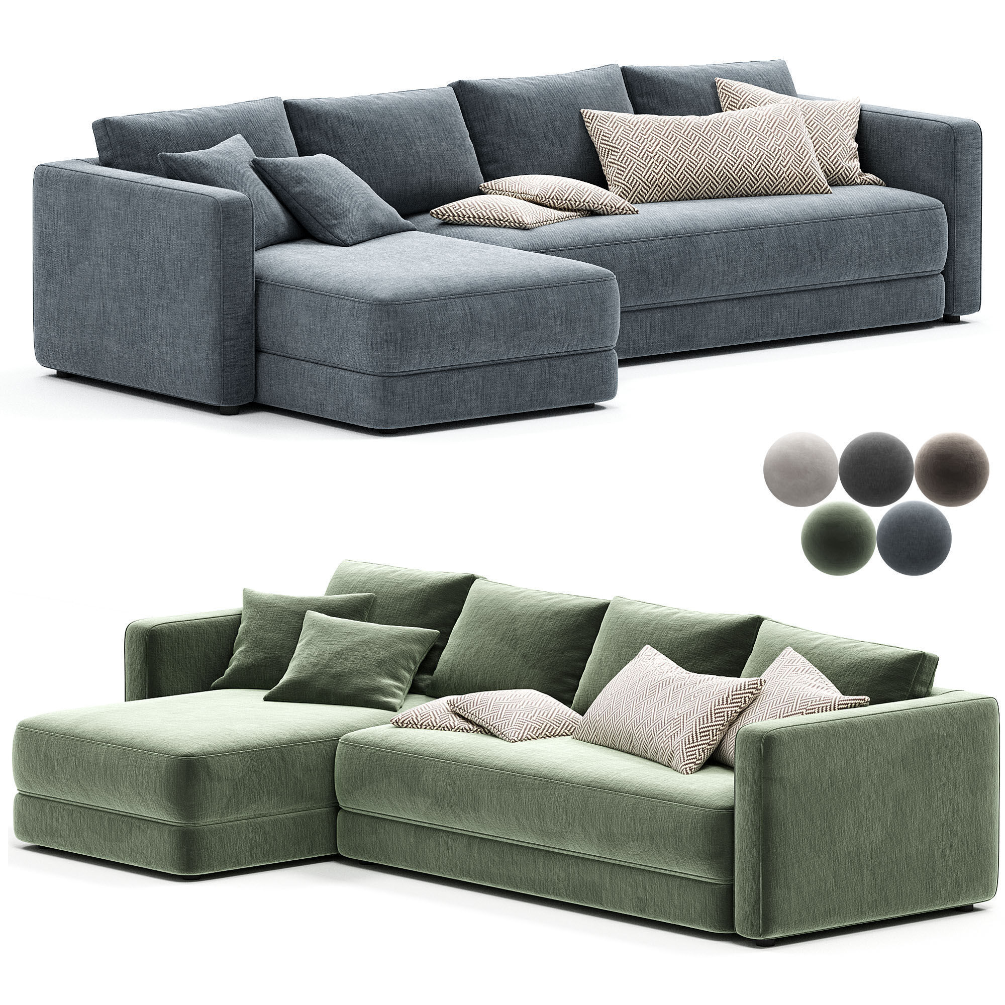 Scale Pre configured Sofa 3D model_2