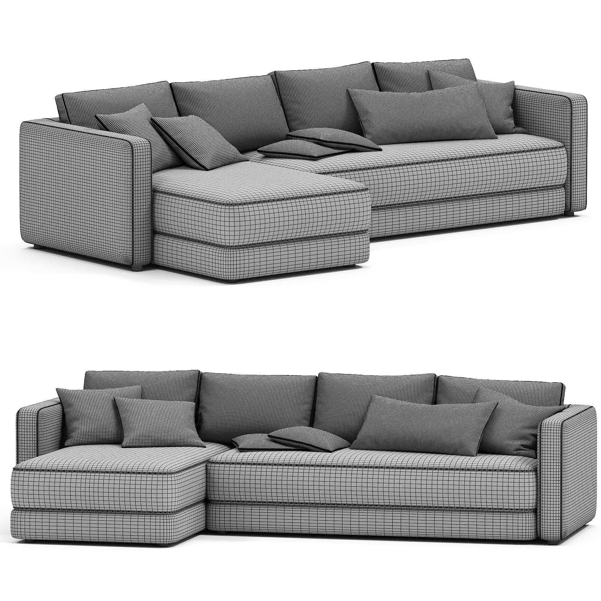 Scale Pre configured Sofa 3D model_6