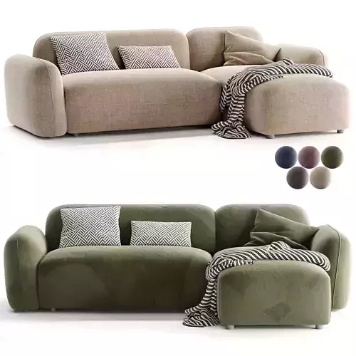 Canape d angle reversible tissu texture  Danilo