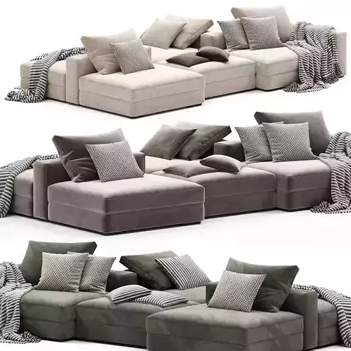 Ananta Double-Sided Sectional Sofa Composition 3D model