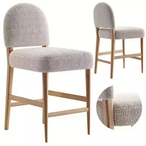 Lysander Modern Classic Cream Performance Oak Counter Stool