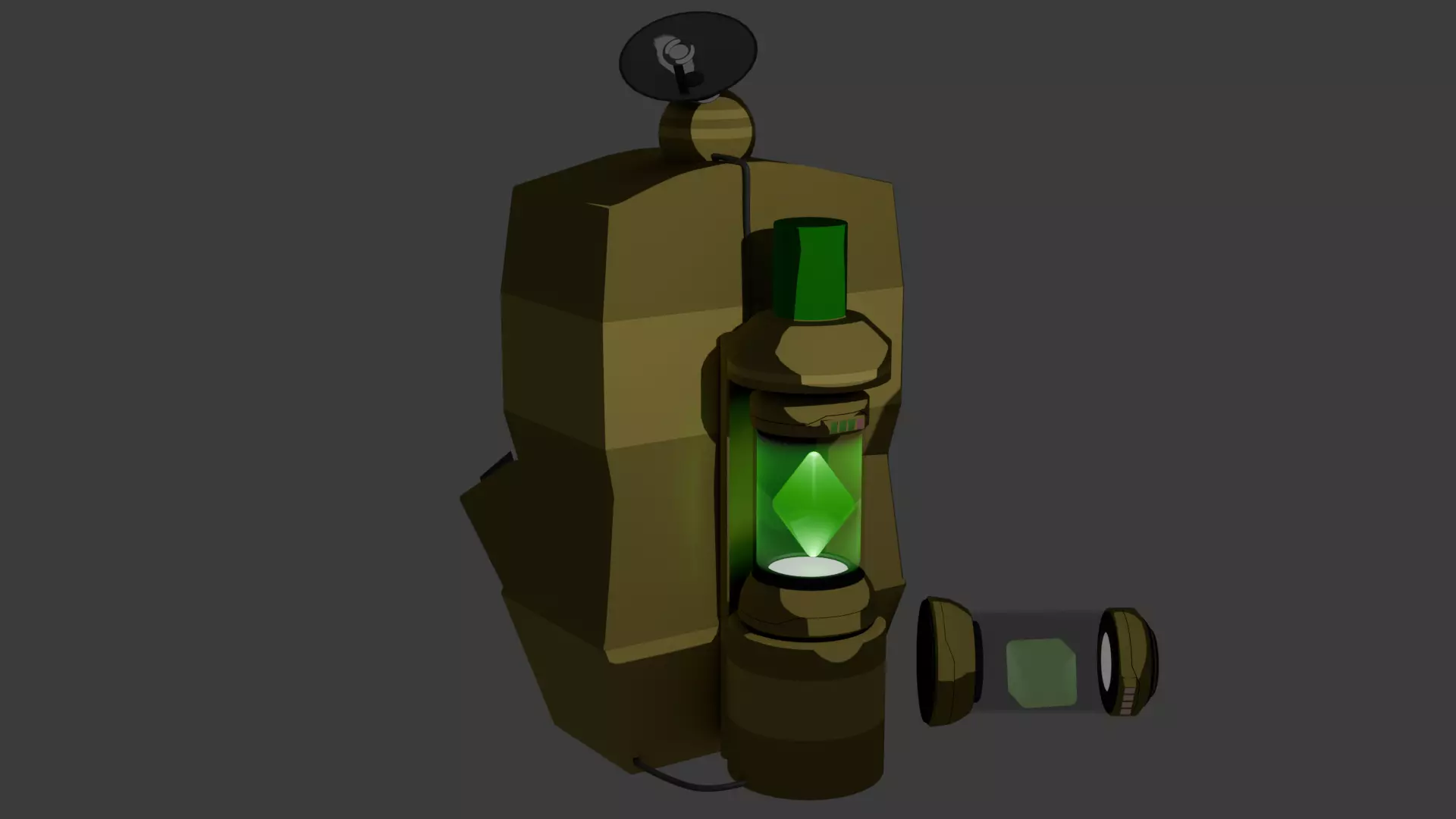 Terminal Connected to Battery Free low-poly 3D model