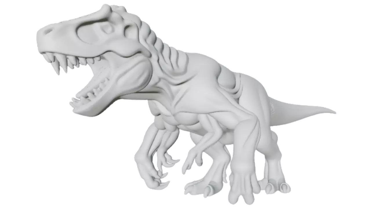 Dinosaur Rex Mutant 3D print model_0