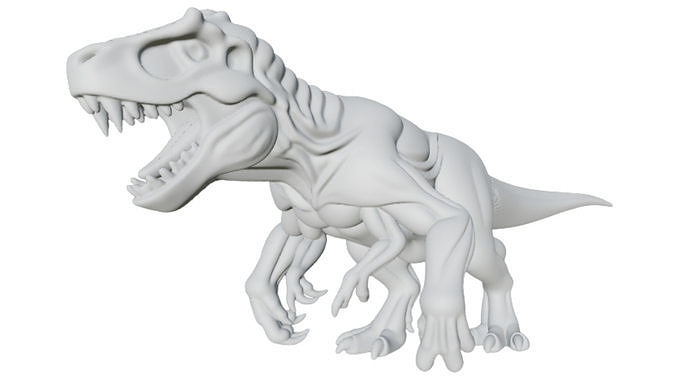 Dinosaur Rex Mutant 3D print model