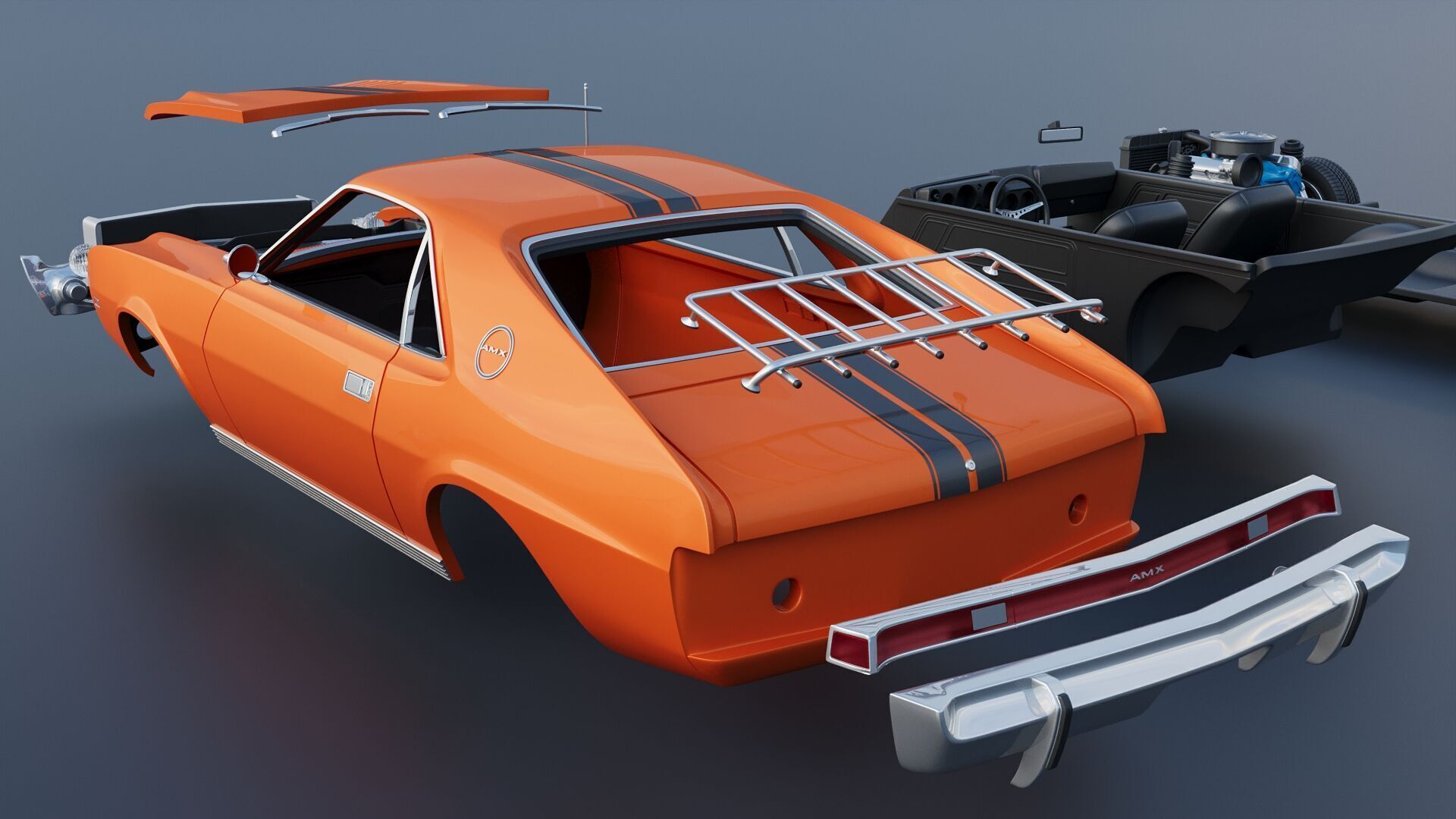 AMC AMX 1968 3D print model_24