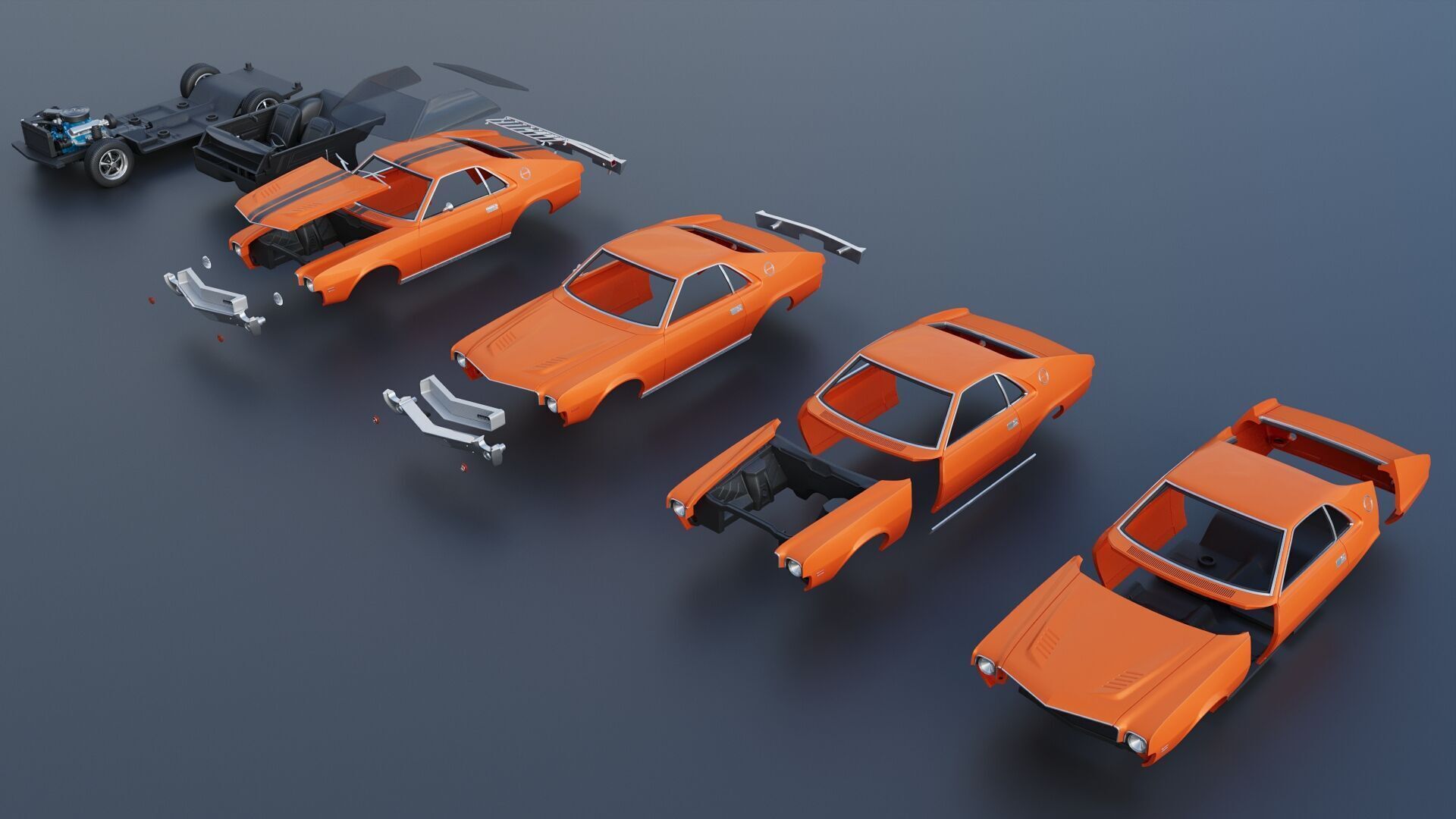 AMC AMX 1968 3D print model_21