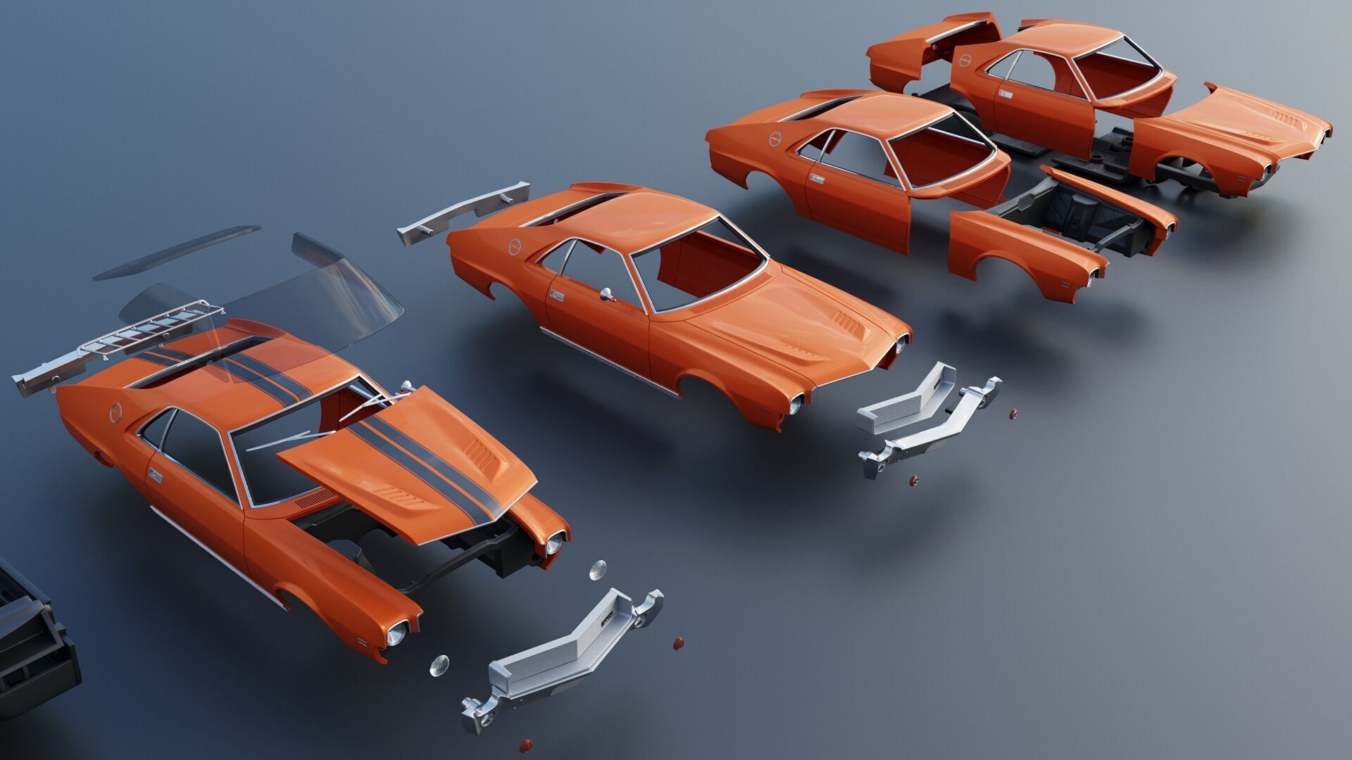 AMC AMX 1968 3D print model_27