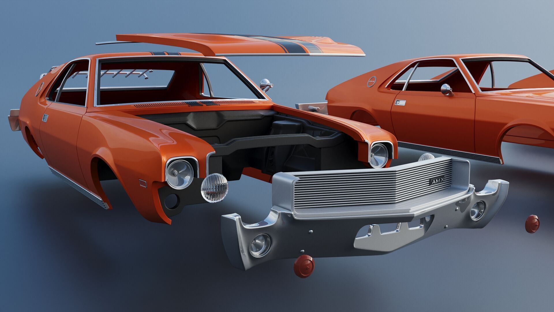 AMC AMX 1968 3D print model_26