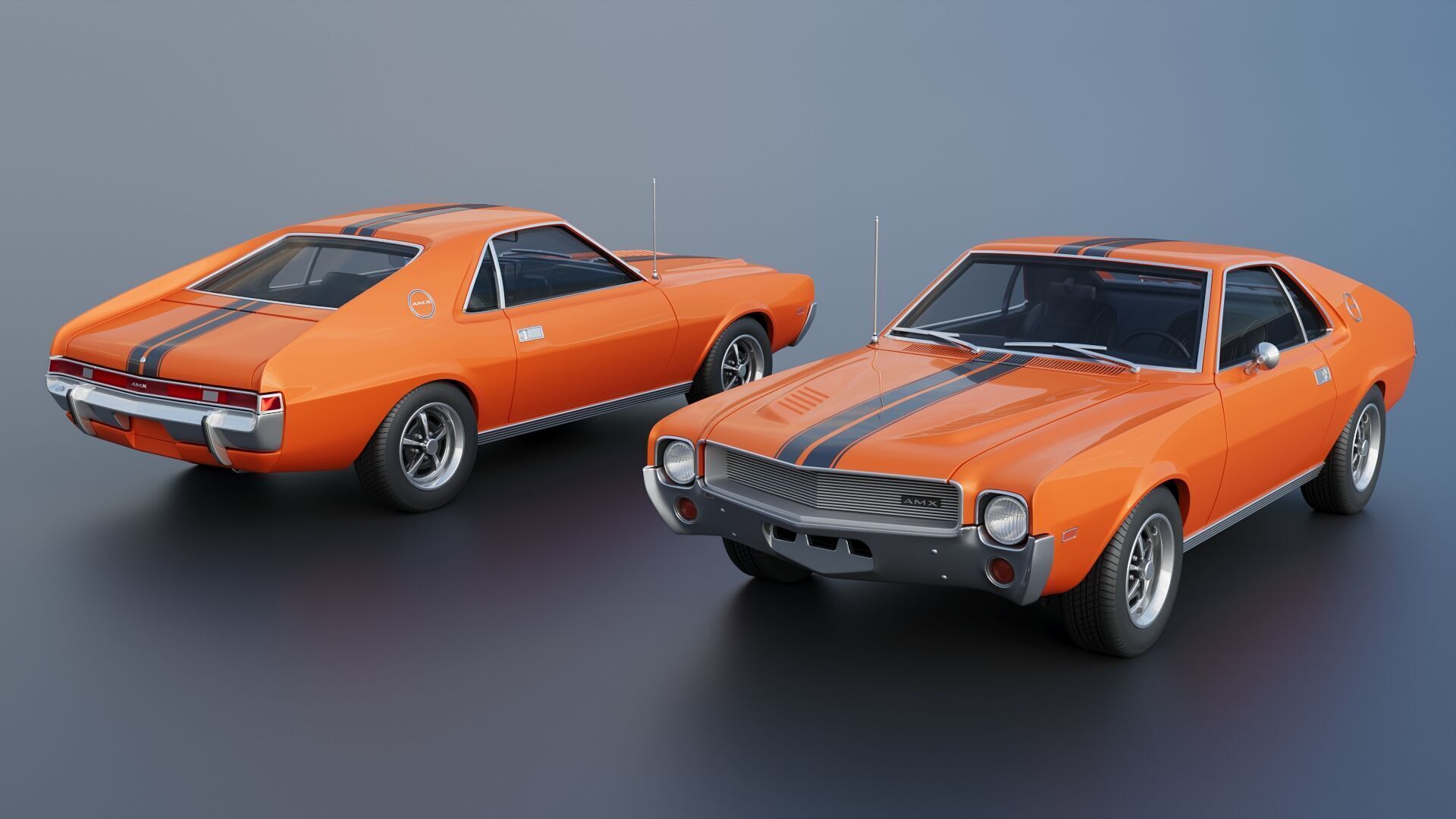 AMC AMX 1968 3D print model_1