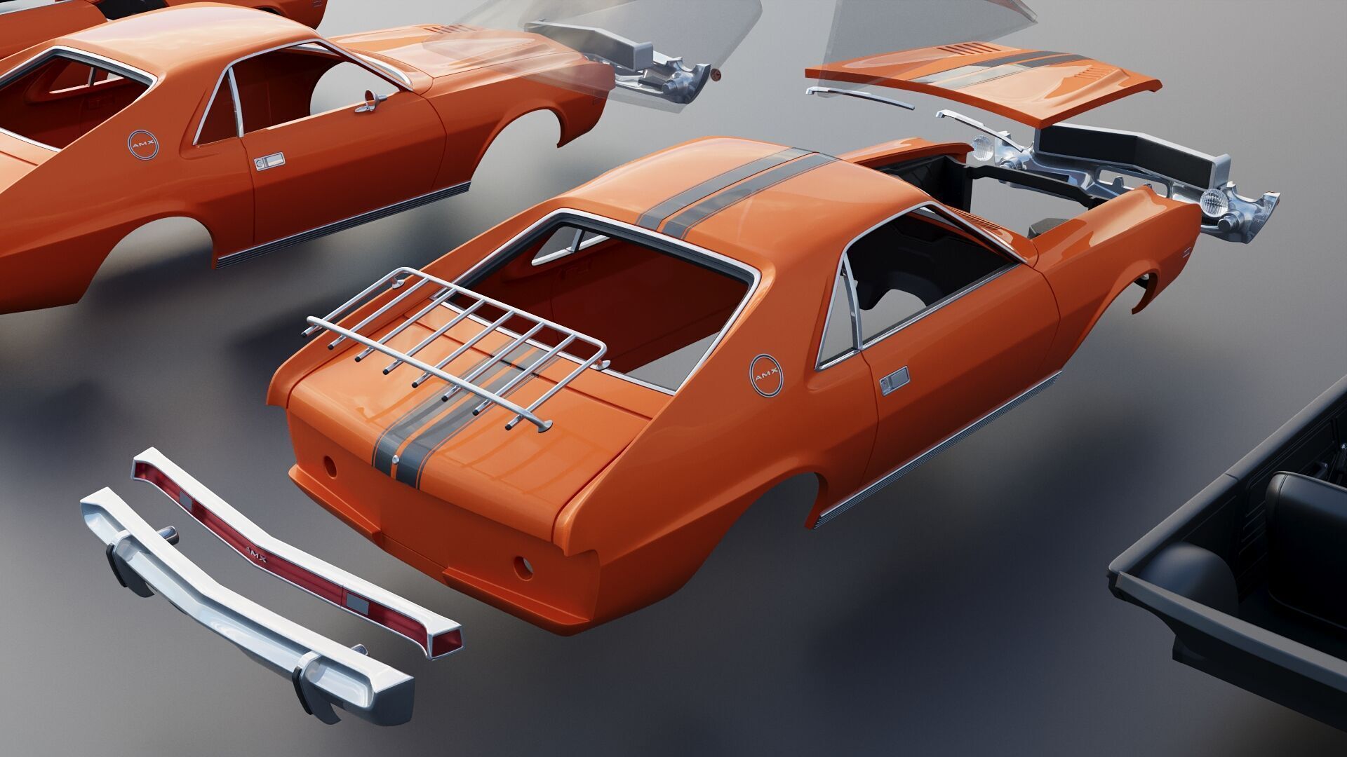 AMC AMX 1968 3D print model_25