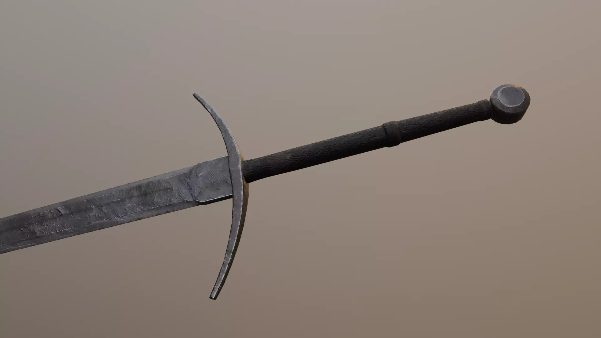 Bastard Sword Low-poly 3D model Low-poly 3D model