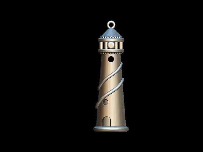 Lighthouse key ring pendant 3D print model