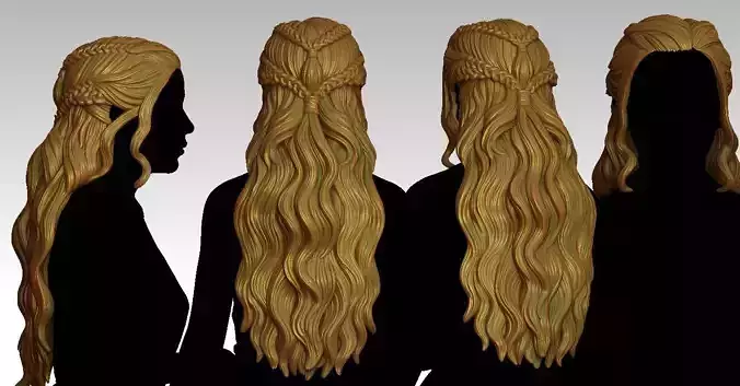 3D Hairstyles for girl V70 3D print model