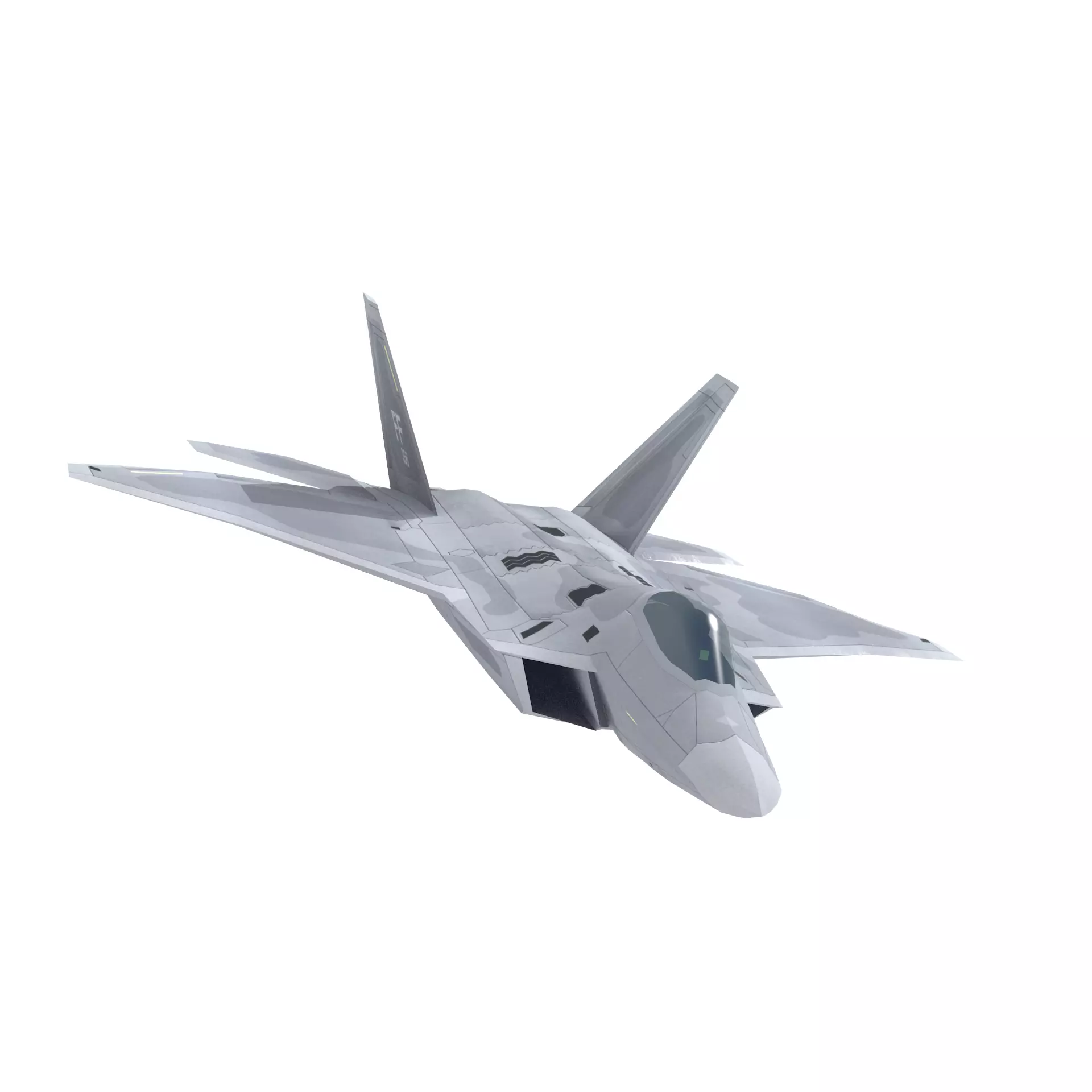 F-22 Raptor gameready Low-poly 3D model