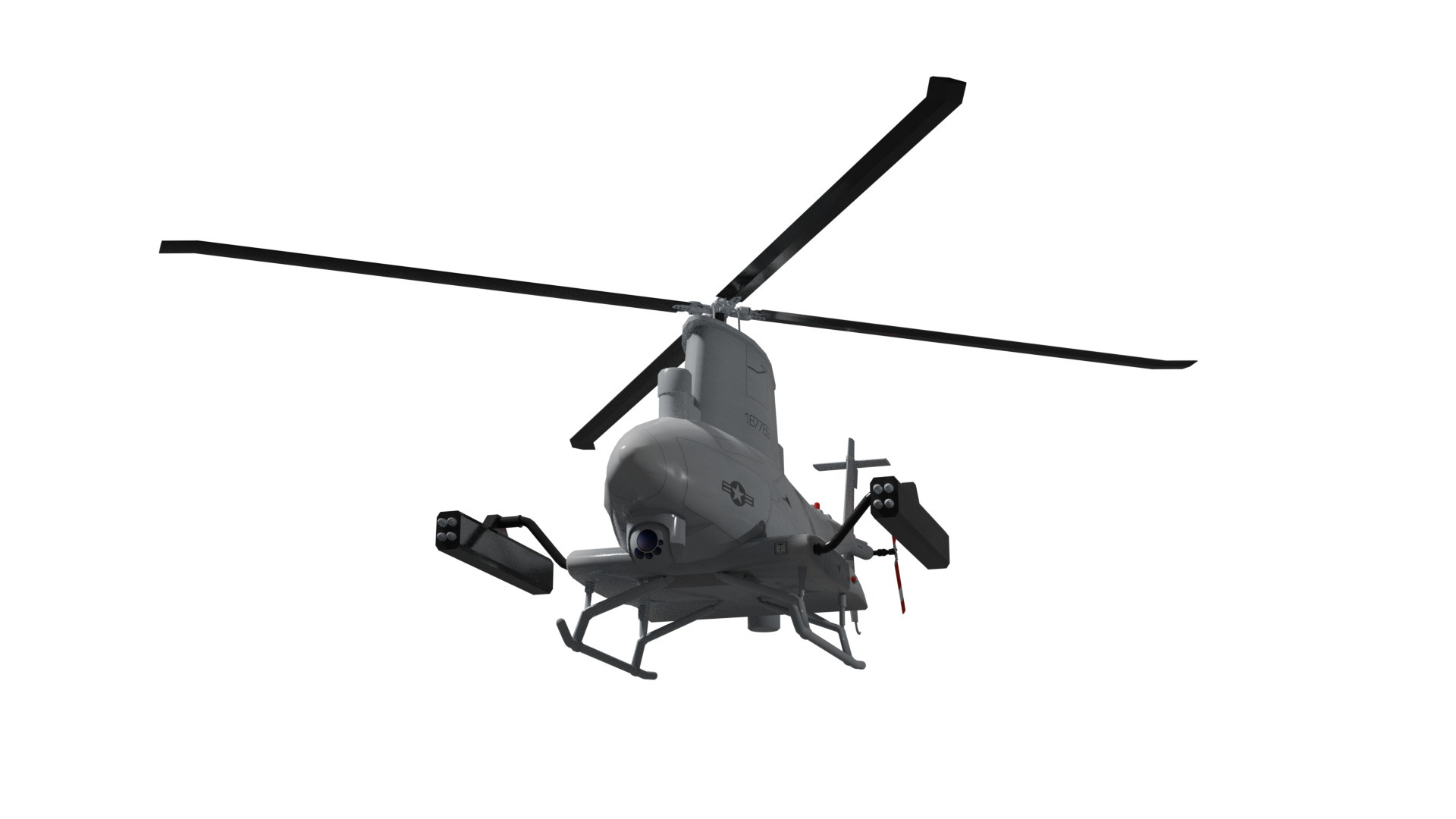 MQ-8b fire scout Low-poly 3D model_4