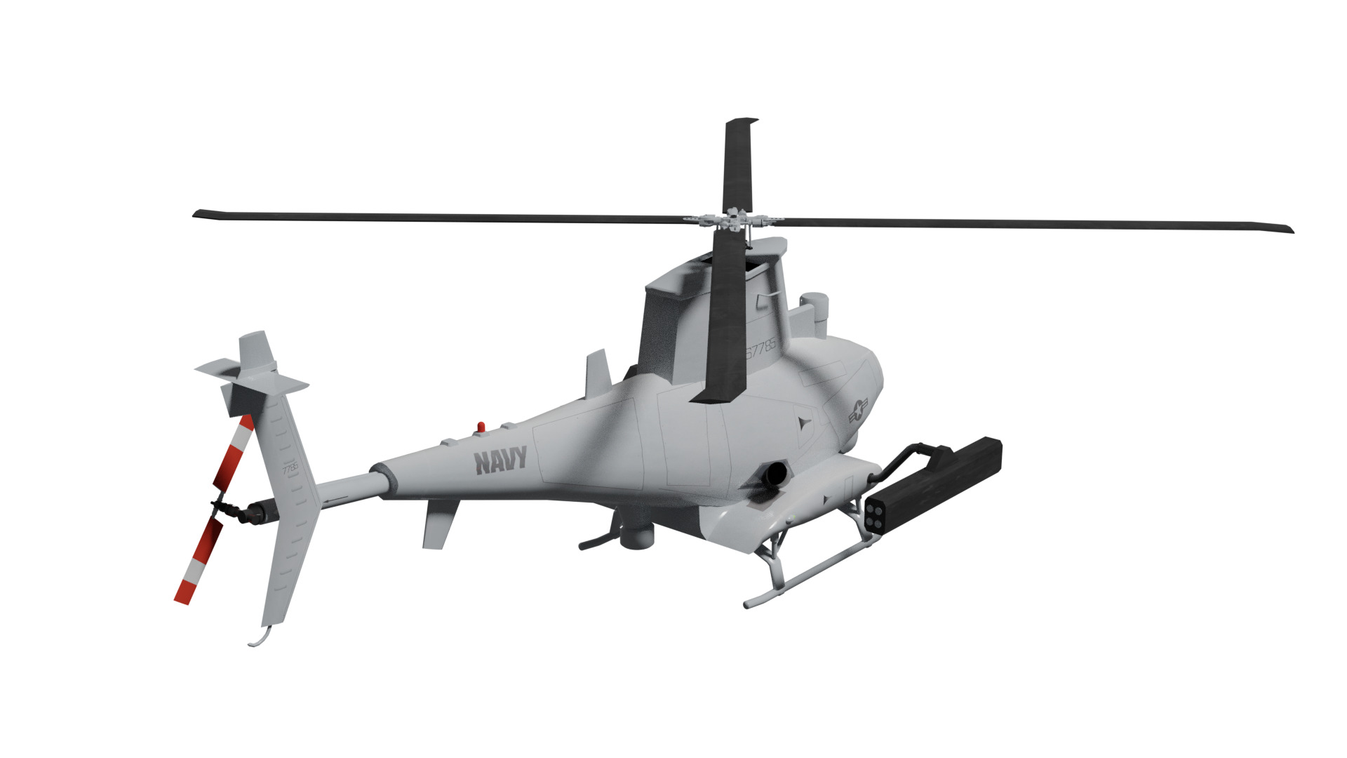 MQ-8b fire scout Low-poly 3D model_1