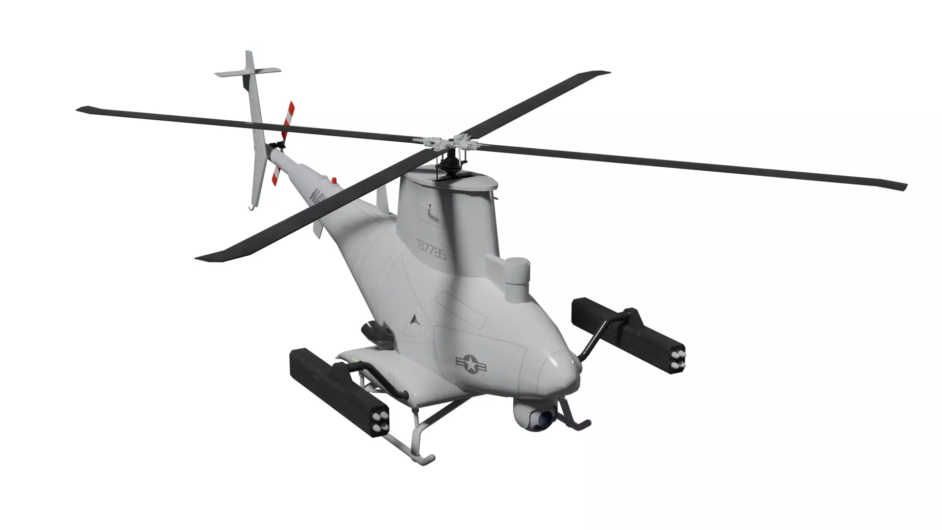 MQ-8b fire scout gameready Low-poly 3D model