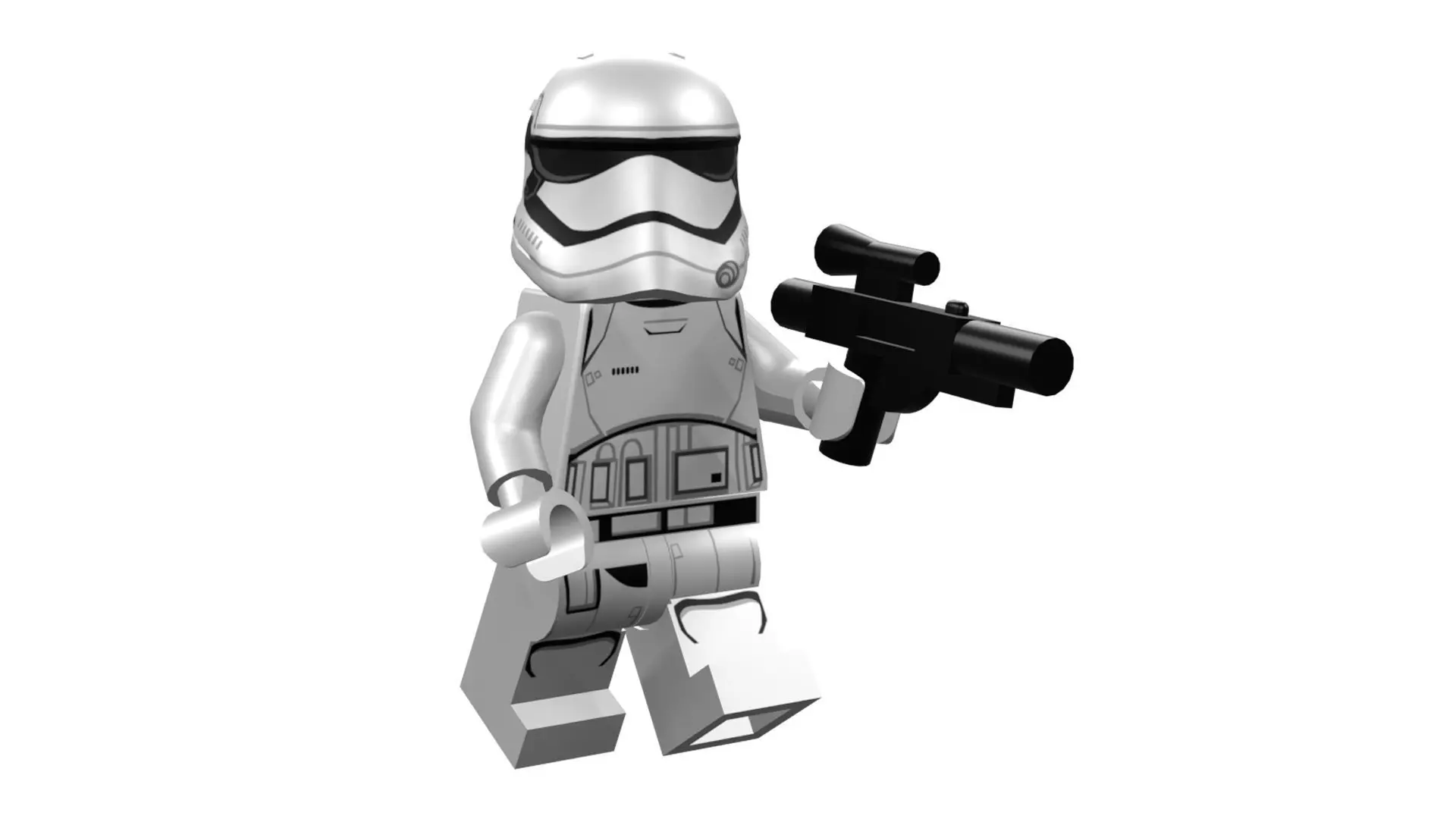 First Order Stormtrooper Brick Minifigure - STL and UV Printing 3D print model
