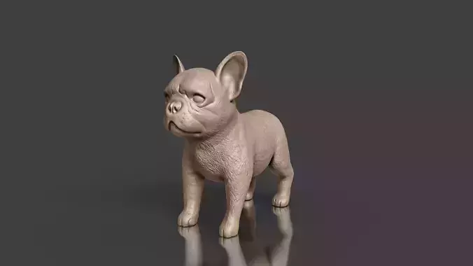Cute but Realistic French Bulldog Puppy Toy Model