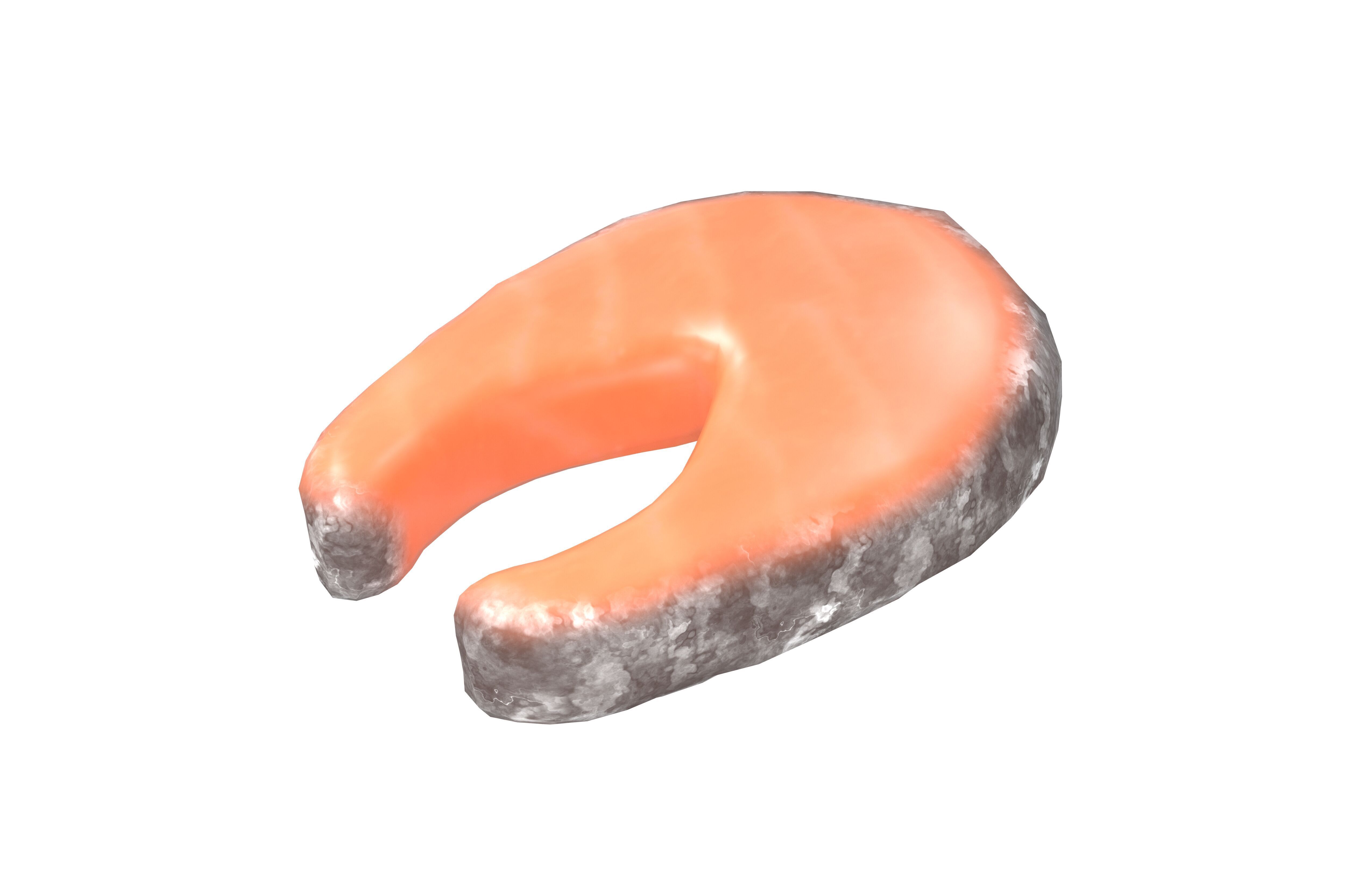 Salmon Steak v1 001 Low-poly 3D model_2